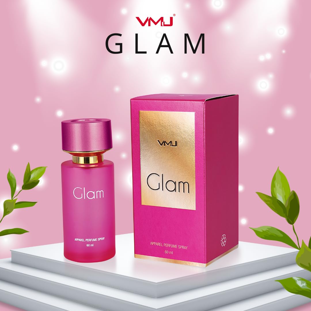 VIWA VMJ Glam 60ml Unisex Perfume Spray - Pink Floral Amber Wood Scent for Women & Men | Perfect for Daily Wear, Date Nights & Special Occasions