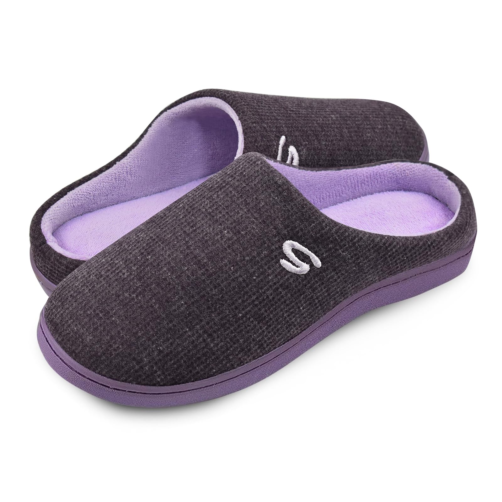 Women's Memory Foam Slippers - Soft & Comfortable House Shoes for Indoor & Outdoor Use - Perfect for Relaxing at Home, Lounging or Quick Errands