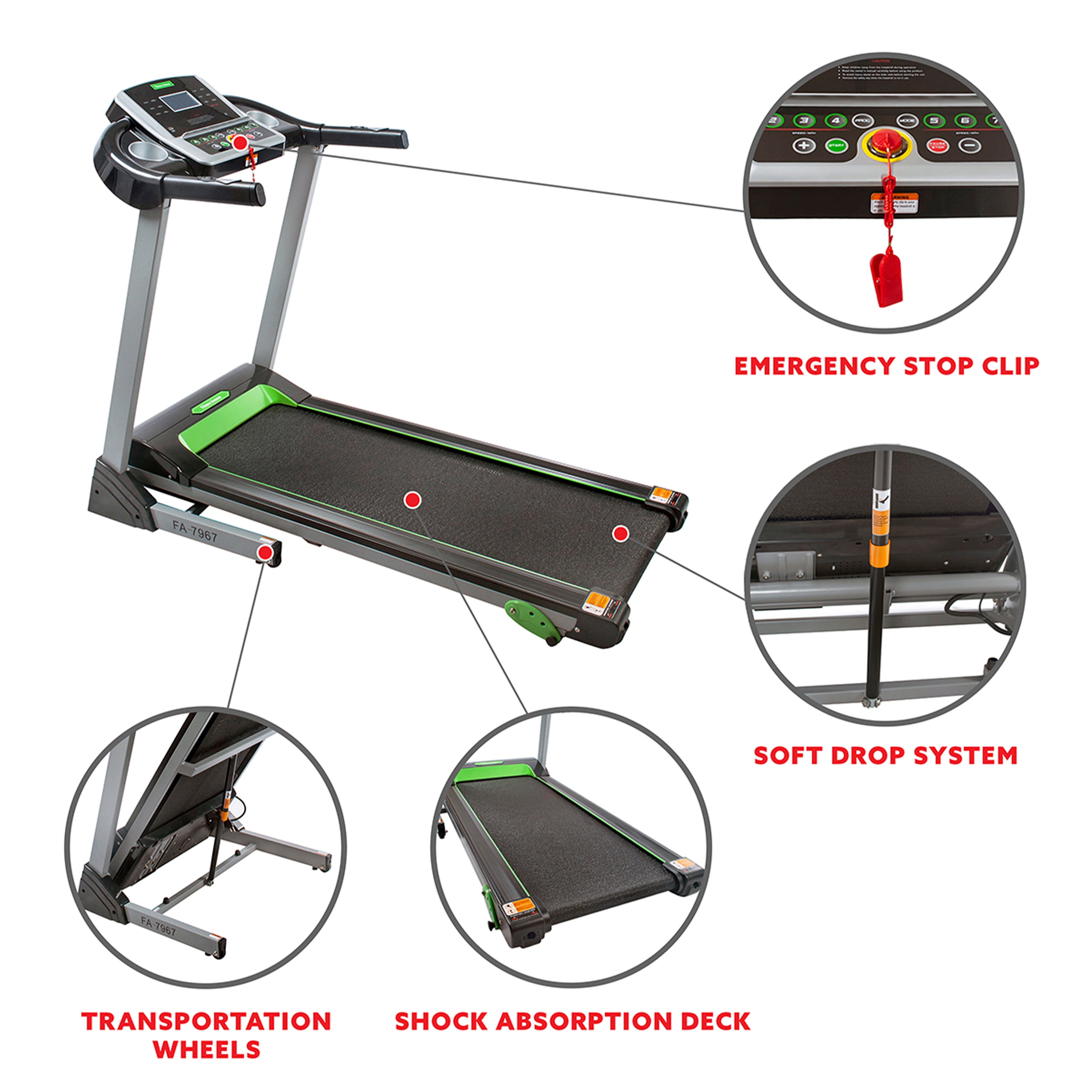 Fitness Avenue Manual Incline Treadmill with Bluetooth & Speakers - Compact Home Gym Equipment for Cardio Workouts