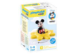 1.2.3. & Disney: Mickey's Spinning Sun Baby Rattle Toy - Musical Teether for Infants 0-12 Months - Perfect for Nursery, Stroller & Playtime