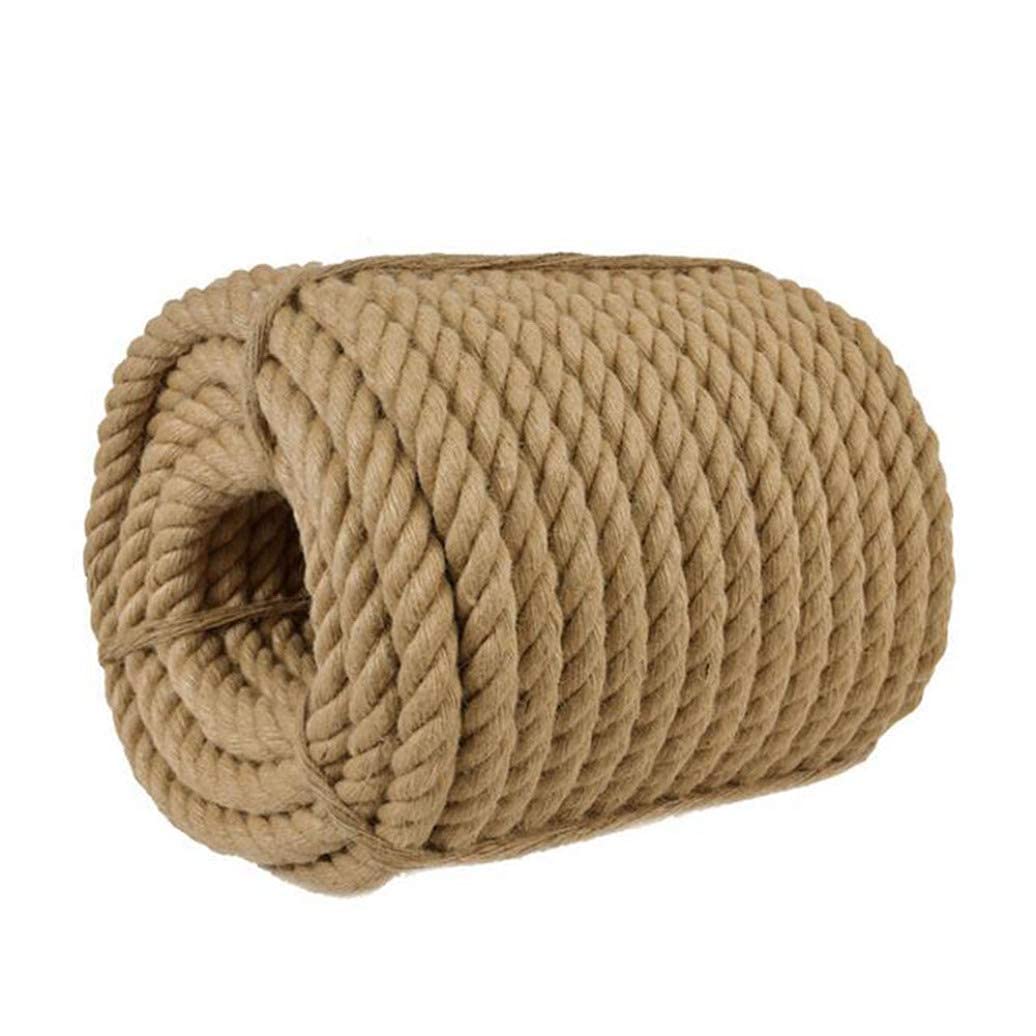 Natural Jute Rope 20M - Strong Hemp Twine for Nautical, Landscaping, Railings & Hammocks - 30mm Thick Brown Jute Cord for Home Decor, DIY Projects & Outdoor Use