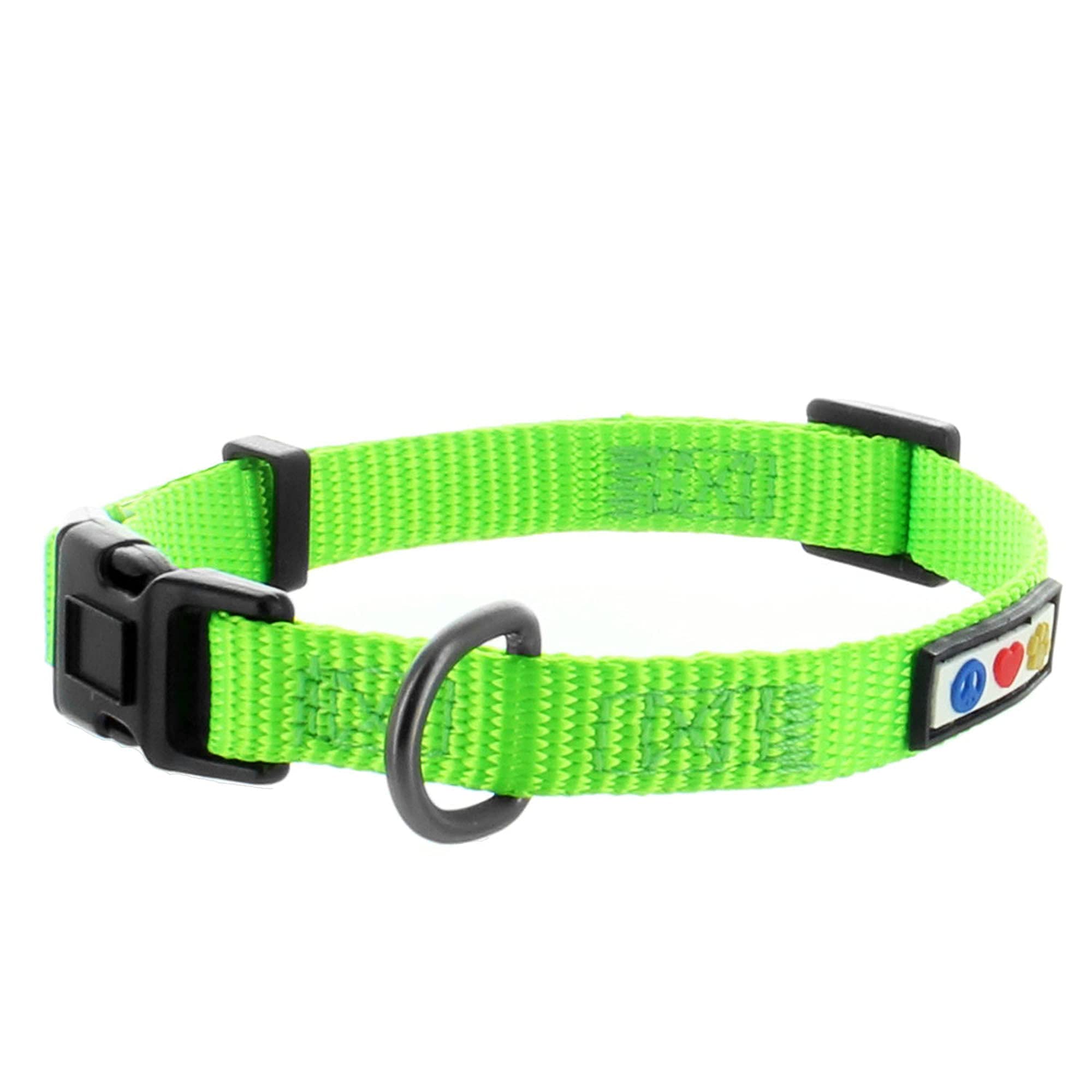 Pawtitas Reflective Mesh Dog Harness, Collar & Leash Set for Small Dogs - Green | Adjustable & Comfortable for Walking, Training & Outdoor Adventures