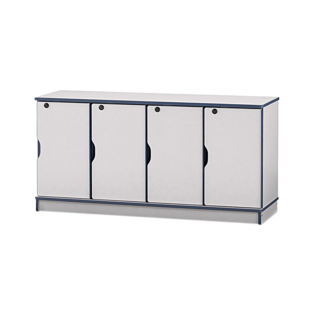 Jonti-Craft Rainbow Accents 4688JC180 Black Stacking Lockable School Lockers - Single Stack for Classroom, Gym, or Daycare Storage Organization