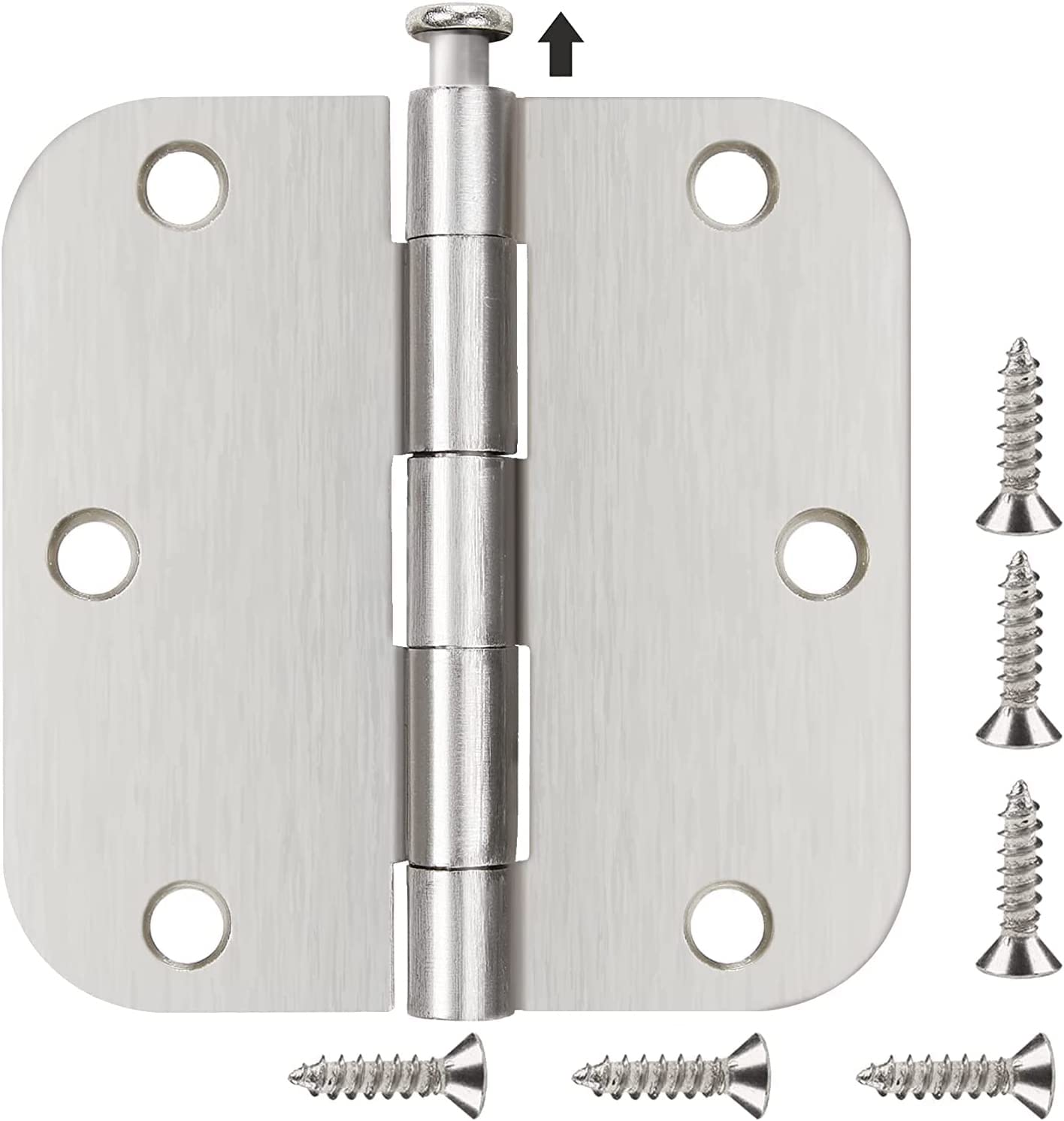 100-Pack Satin Nickel Door Hinges 3.5