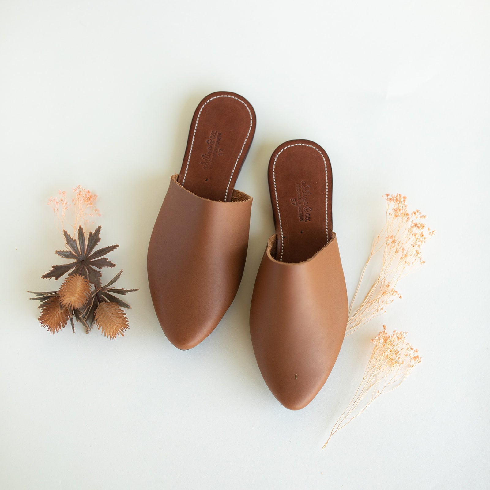SECONDS Women's Autumn Mule Slippers - Genuine Leather Comfortable House Shoes for Indoor/Outdoor Wear - Perfect for Home, Office & Casual Occasions