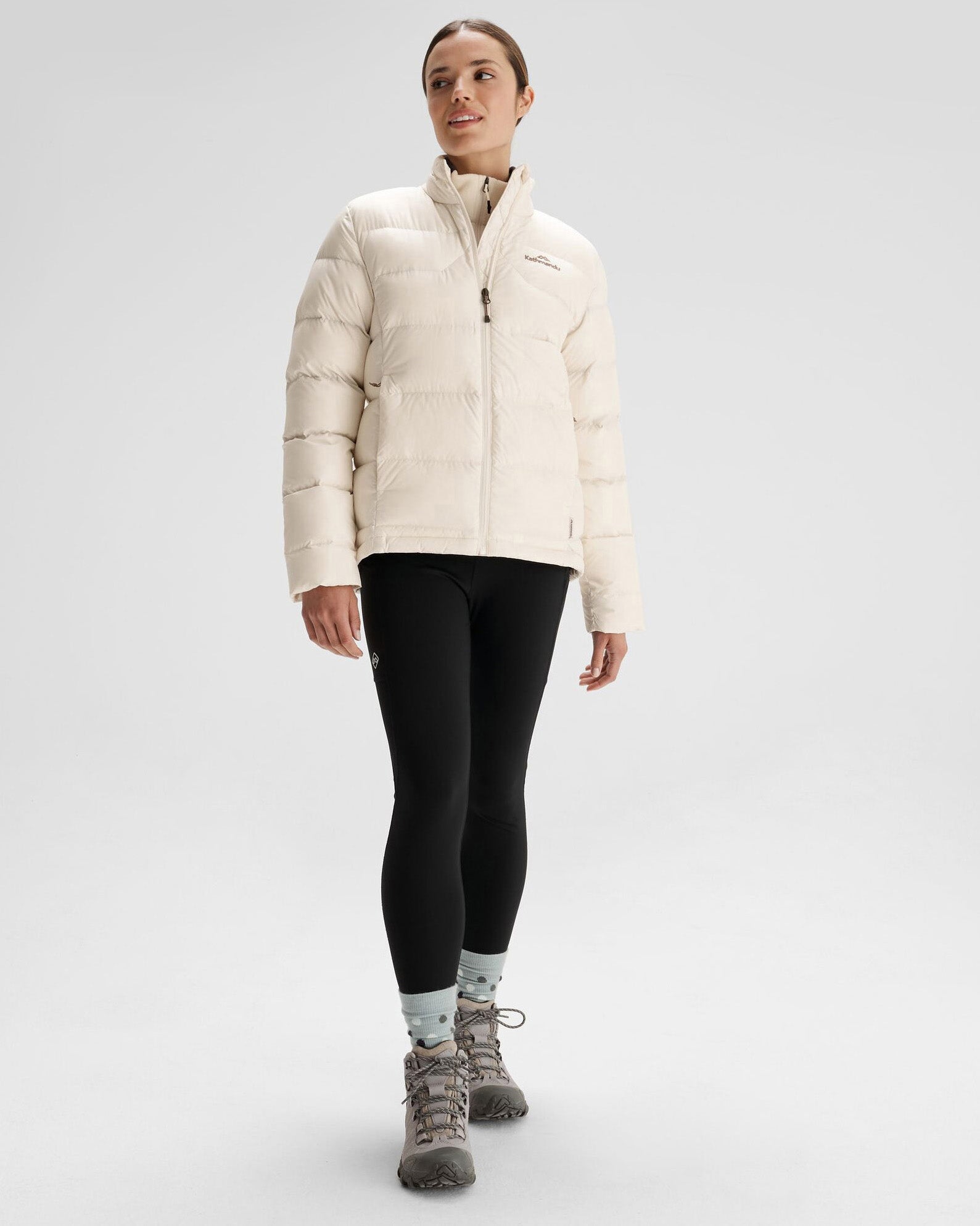 Women's Epiq Down Jacket - Lightweight Warm Winter Coat, Water-Resistant, Natural Color - Perfect for Outdoor Activities, Skiing & Cold Weather Fashion