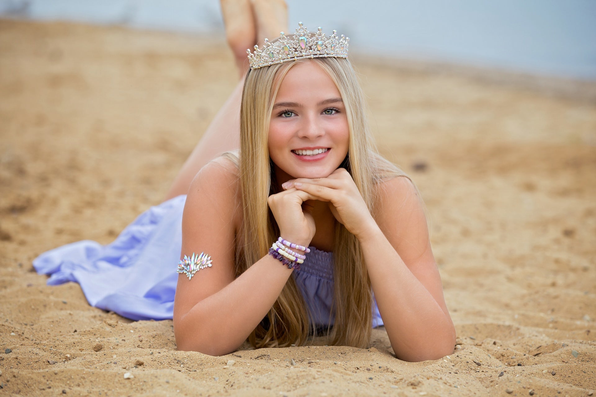 Jovial Darling Princess Tiara - Sparkling Crystal Crown for Girls, Birthday Party, Pageant, Wedding, Cosplay & Dress-Up