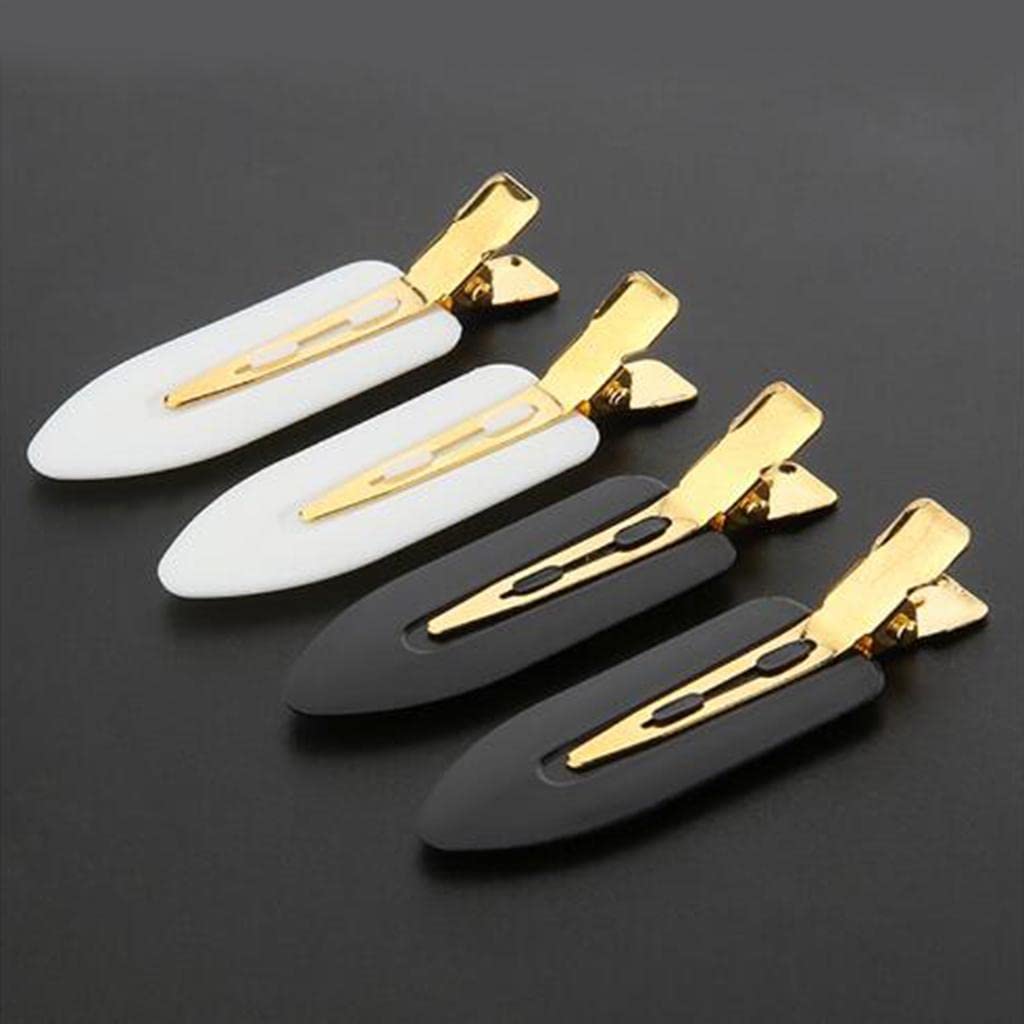 LOSA 4-Pack No Bend Hair Clips - Crease-Free Perming & Styling Clamps for Bangs & Hair Styling - Perfect for Salon, Home Use & DIY Hairstyles