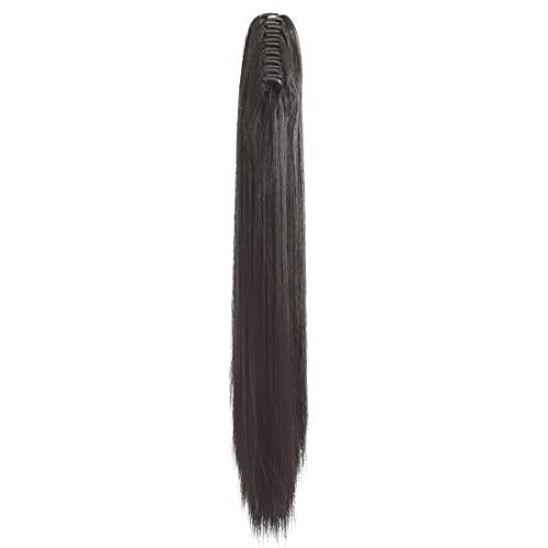 Clip-in Ponytail Hair Extension with Claw Clip - Natural Looking Hairpiece for Instant Volume & Length - Perfect for Parties, Weddings & Everyday Styling