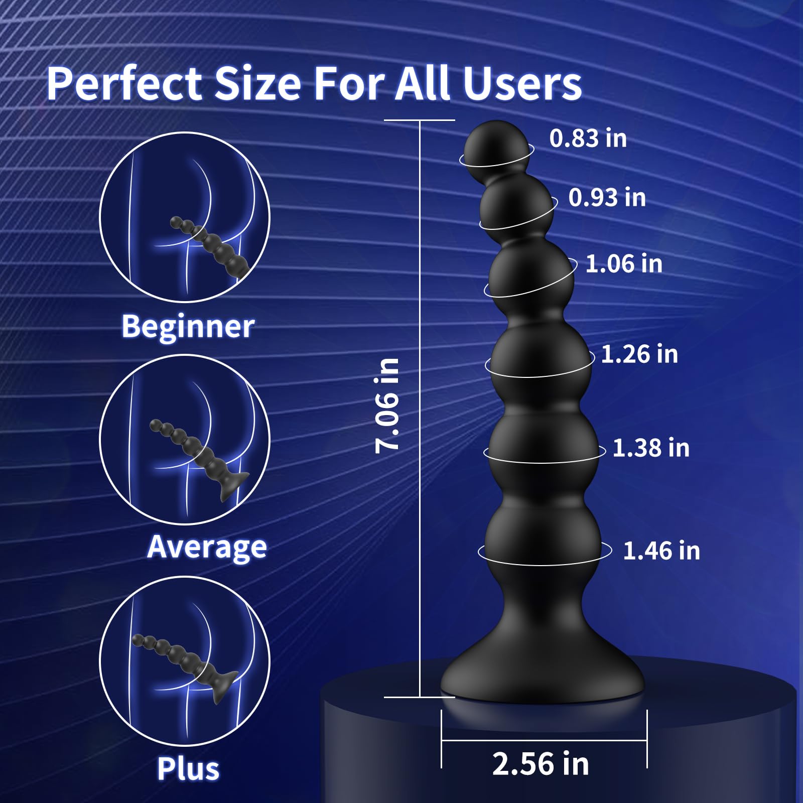 9-Speed APP Controlled Vibrating Anal Beads & Prostate Massager - Waterproof Silicone Butt Plug for Men, Women & Couples | Intimate Play, Couples Games & Solo Pleasure