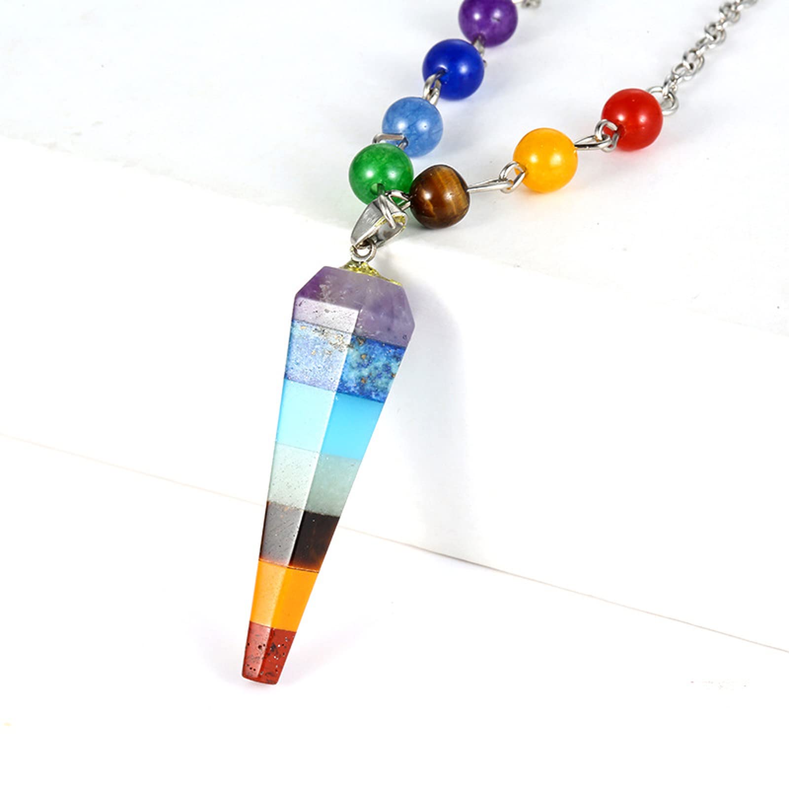 7 Chakra Healing Stone Keychains - Spiritual Pendant Gifts for Women, Girls & Coworkers - Perfect for Meditation, Yoga & Daily Inspiration