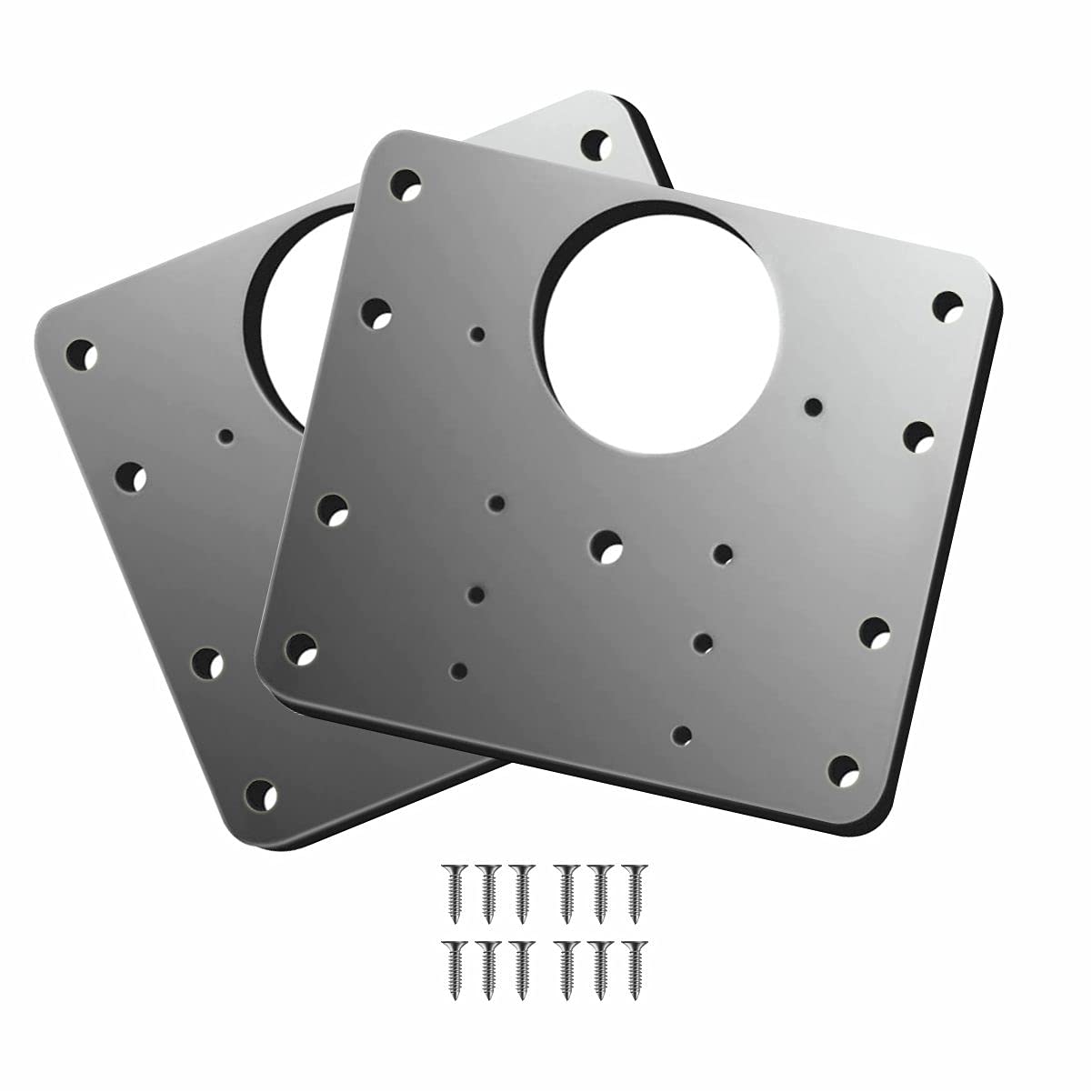 Stainless Steel Hinge Repair Plate for Wood Furniture, Cabinets & Shelves - 10 Pack - Heavy Duty Mounting Plate for Cupboard & Cabinet Hinge Fix - Perfect for Home, Office & DIY Furniture Repair Projects