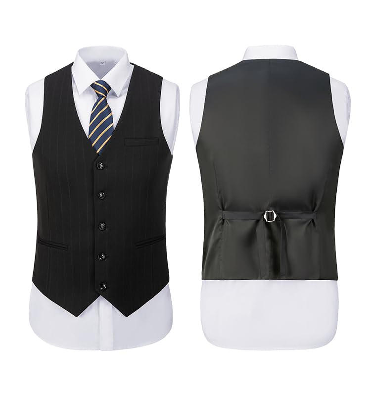 Men's Slim Fit Plaid 3-Piece Suit Set - Checked Casual Tuxedo with Blazer, Vest & Pants for Wedding, Business, Party | Formal & Professional Occasions