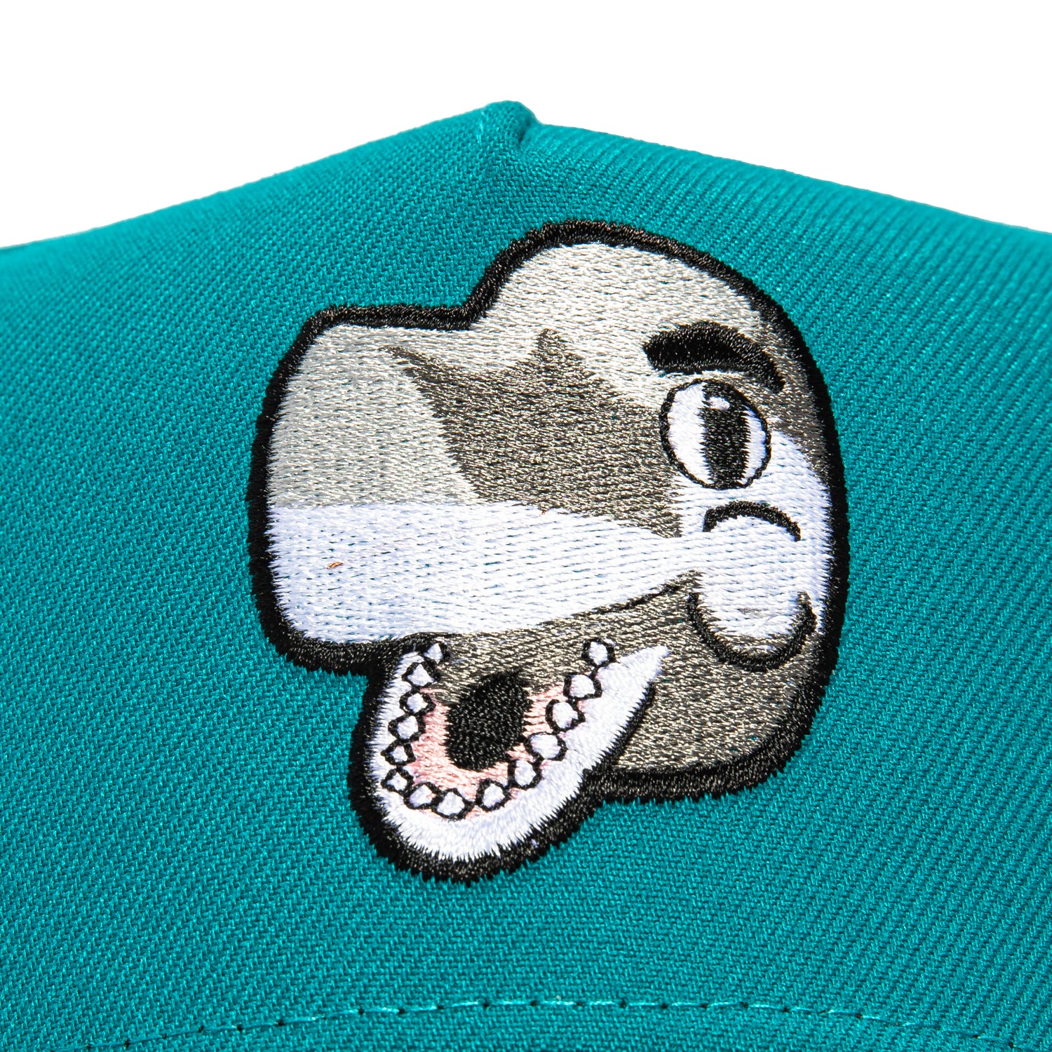 New Era 9Forty A-Frame Snapback Hat with San Jose Sharks Logo & SJ Sharkie Mascot Patch - Teal & Black - Perfect for Baseball Games, Sports Events & Streetwear Fashion