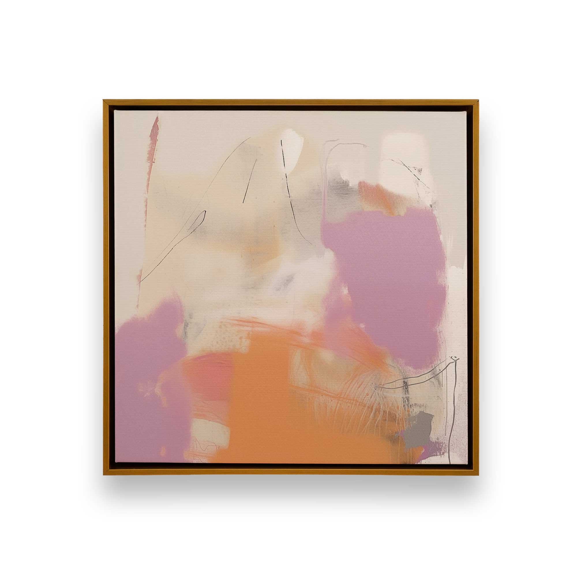 Cotton Candy Delight v2 Canvas Wall Art Print - Vibrant Abstract Painting for Living Room, Bedroom & Office Decor