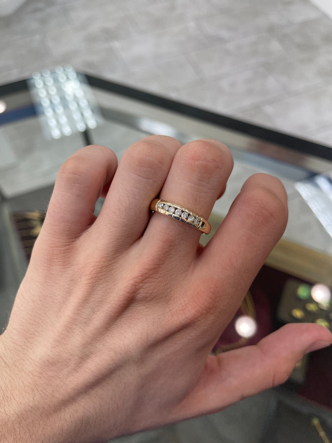 0.30 Carat Men's Diamond Ring in 14K Yellow Gold - Elegant Wedding Band, Anniversary Gift for Him, Engagement Ring for Men