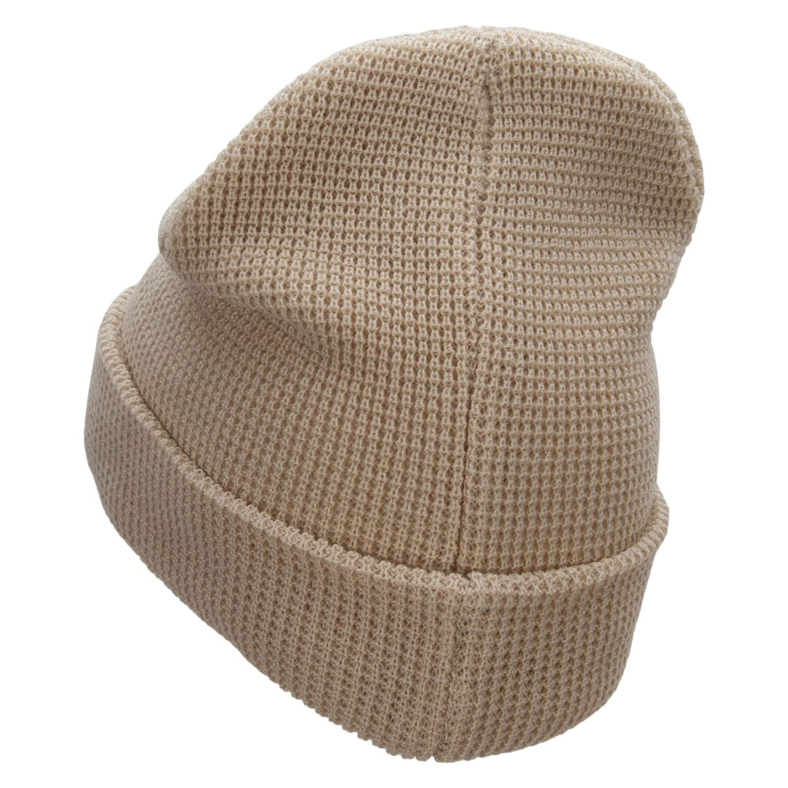 Warm Waffle Knit Cuff Beanie Hat for Men & Women - Winter Fashion Accessory for Outdoor Activities, Skiing, and Cold Weather
