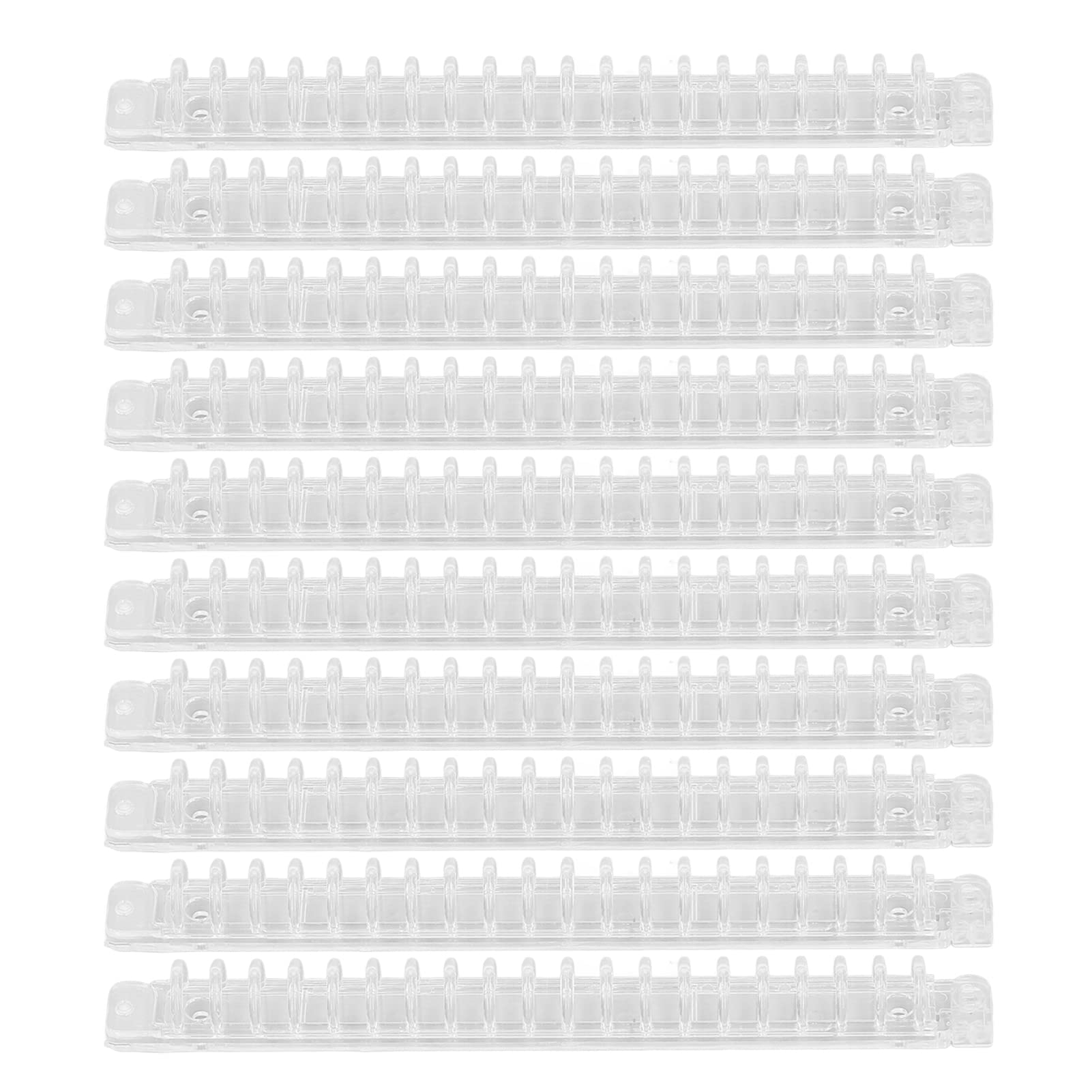 10 Pack A5 20-Hole Plastic Comb Binding Spines - ABS Material, Manual Opening/Closing, Detachable Transparent Binding Rings for School, Office & DIY Projects - Perfect for Reports, Presentations & Bookbinding