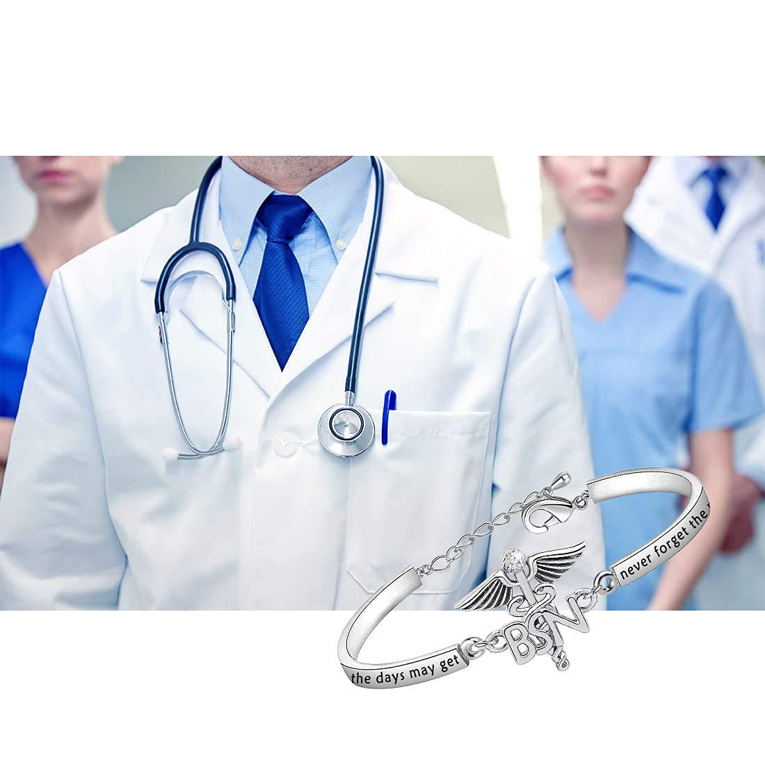 BNQL BSN Graduation Bracelet - Inspirational Nursing Jewelry Gift for Nurses, BSN Graduates & Healthcare Professionals | Perfect for Graduation, Birthday & Appreciation Gifts