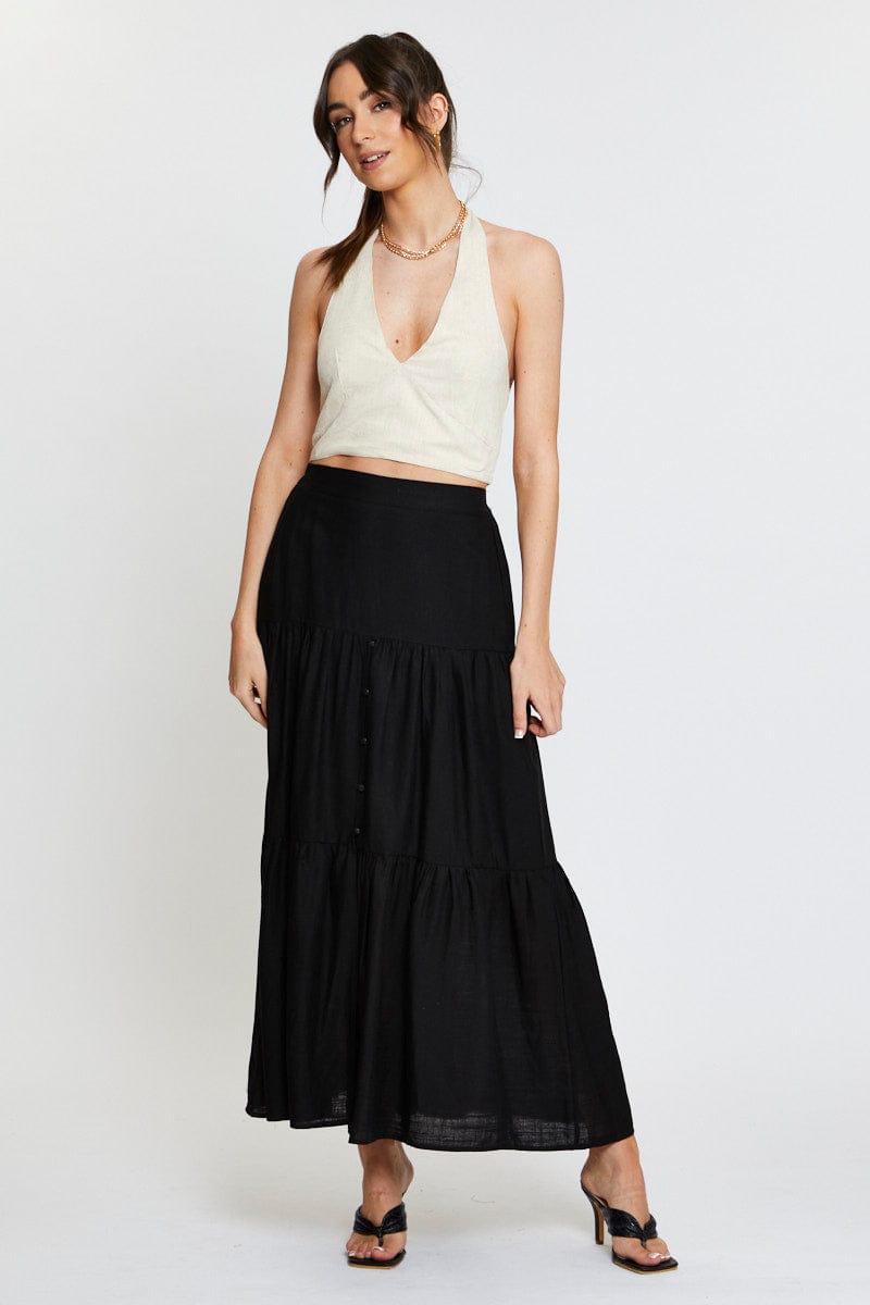 Beige Halter Top Crop for Women - Summer Fashion, Casual & Party Wear - Sexy & Comfortable Bralette Style