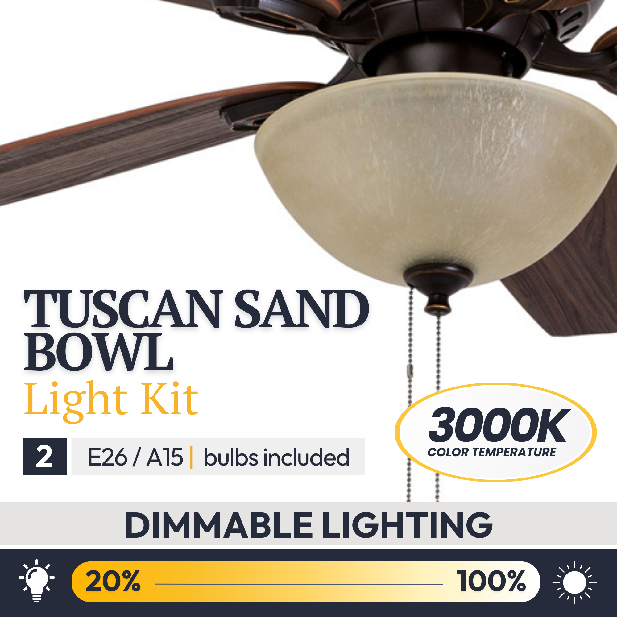 52 Inch Spring Hollow Ceiling Fan with Oil Rubbed Bronze Finish and Pull Chain - Perfect for Living Room, Bedroom, and Outdoor Patio Cooling