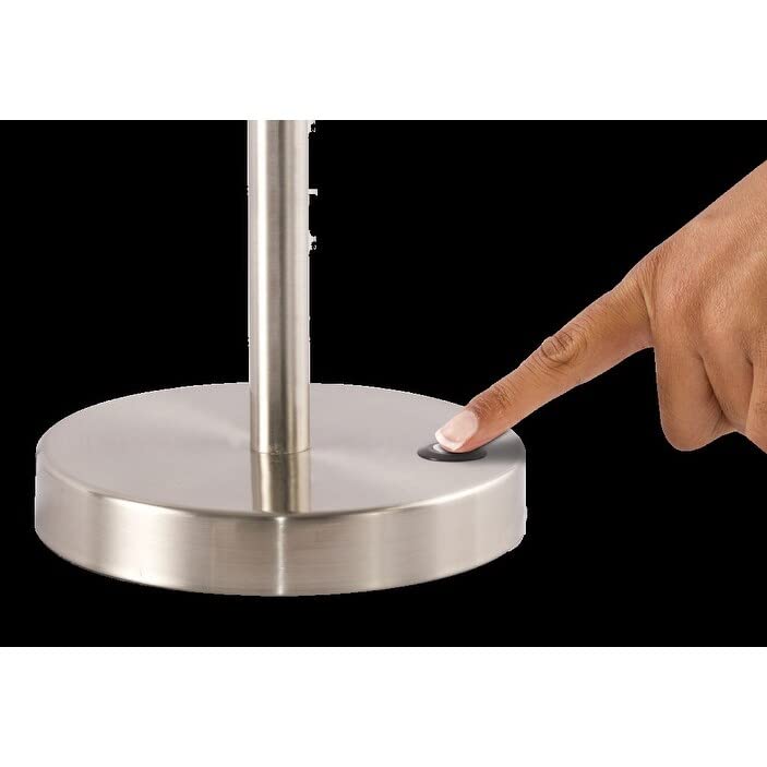 Adjustable LED Desk Lamp with Brushed Silver Finish - Modern Traditional Style for Home Office, Study & Reading