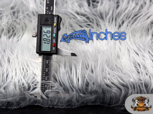 Premium Faux Mongolian Fur Fabric by The Yard - Soft & Luxurious Grey Frost - Perfect for Cozy Blankets, Throws, and Winter Fashion Accessories