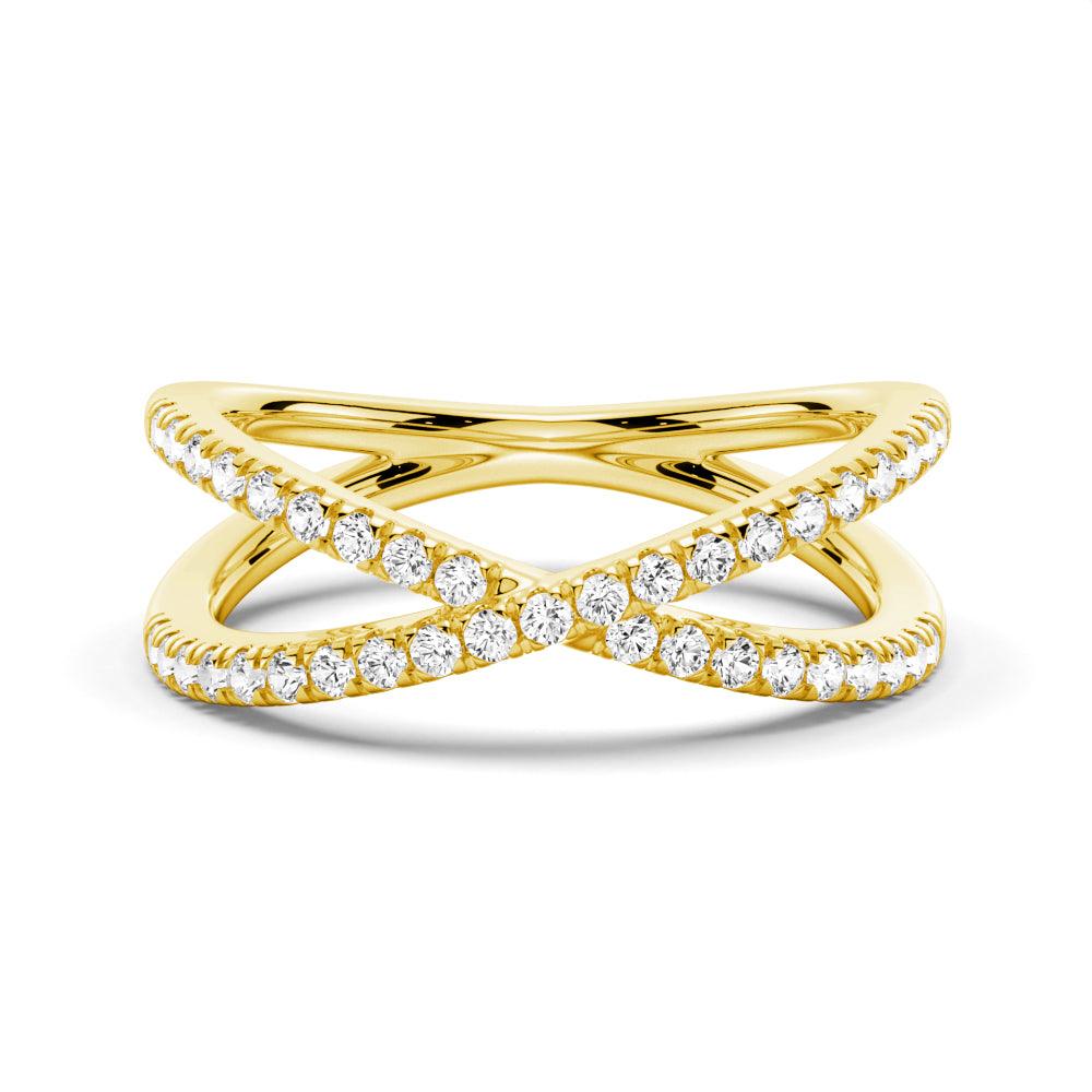 Exquisite Crossover Moissanite Statement Ring for Women | Elegant Wedding, Engagement & Anniversary Jewelry Gift | Perfect for Bridal, Party & Special Occasions