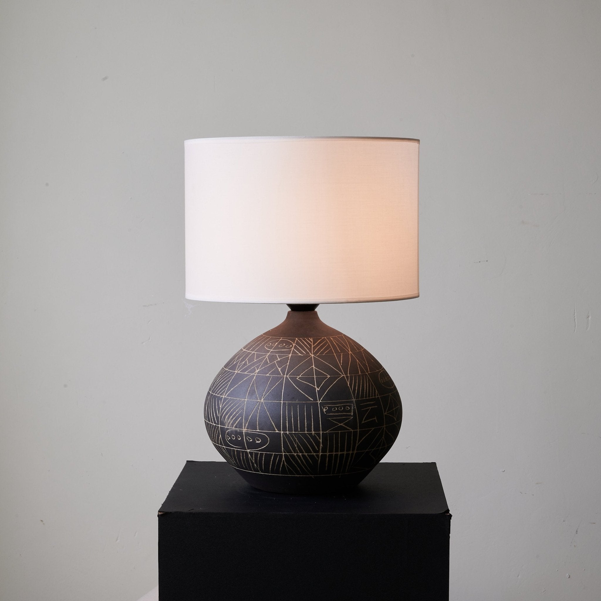 Lunari Etch Table Lamp - Modern LED Nightstand Light with Touch Control & USB Port - Perfect for Bedroom, Living Room & Office Decor