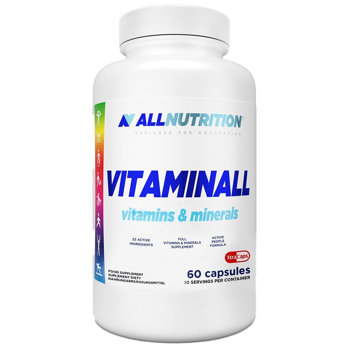 Allnutrition Vitaminall XtraCaps - 60 Capsules | Multivitamin Supplement for Men & Women | Supports Energy, Immunity & Overall Health | Perfect for Daily Wellness & Active Lifestyles