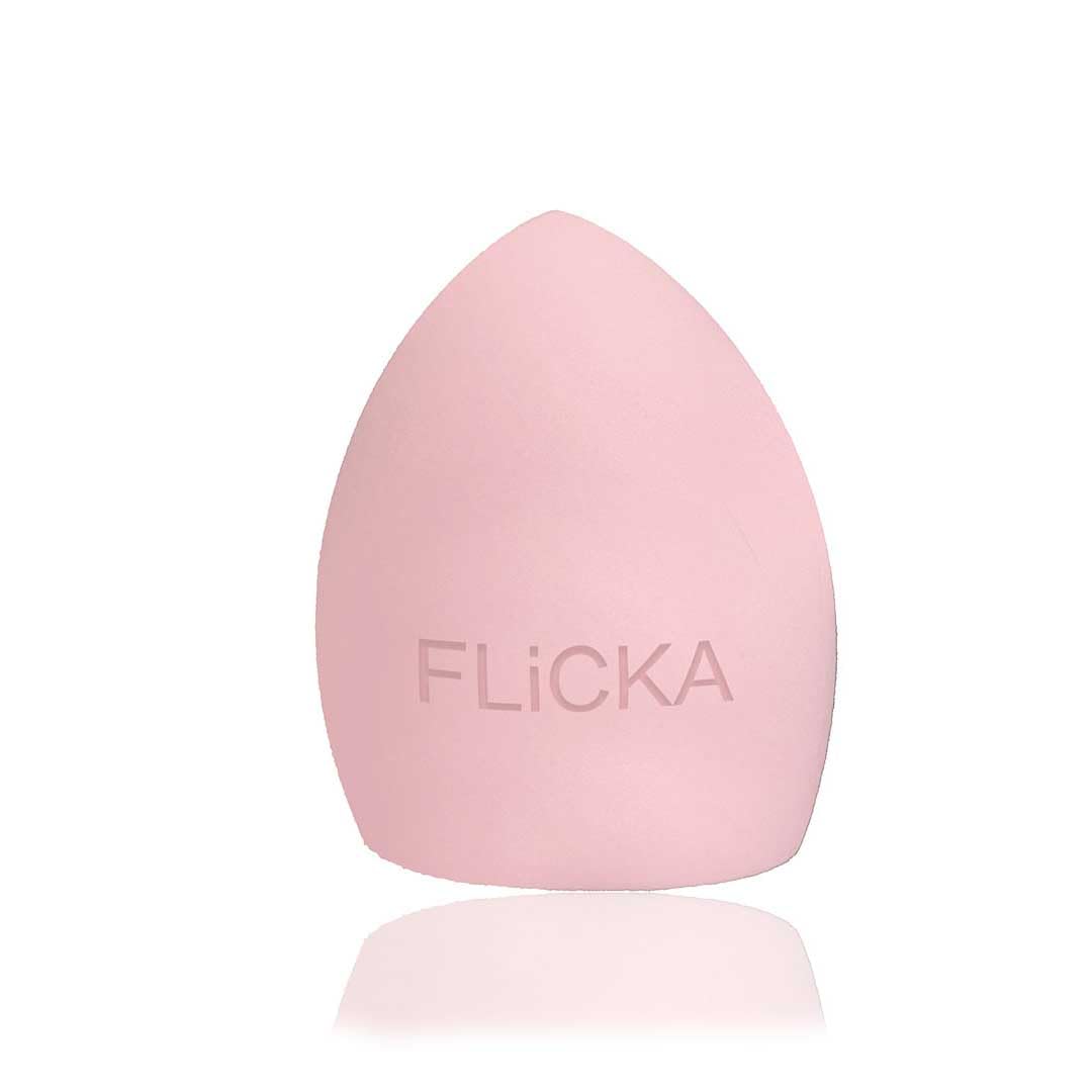FLiCKA Beauty Blender Sponge with Travel Case | Latex-Free Makeup Blender for Sensitive Skin | Easy to Clean & Store | Perfect for Liquid Foundation, Concealer & Powder Application | Home & Travel Makeup Essential