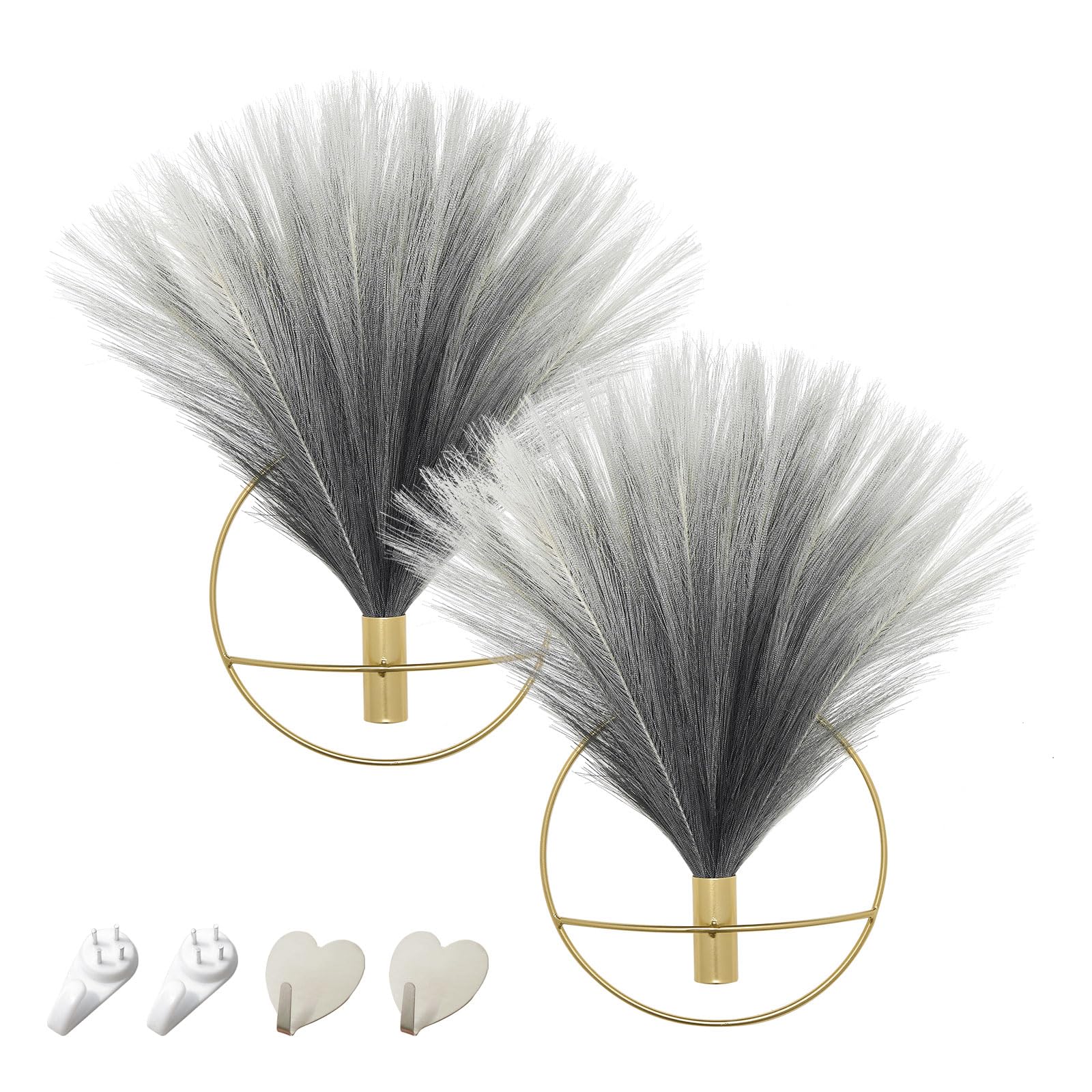 Boho Wall Decor 2 Pack Gold - Metal Wall Art for Living Room & Bedroom