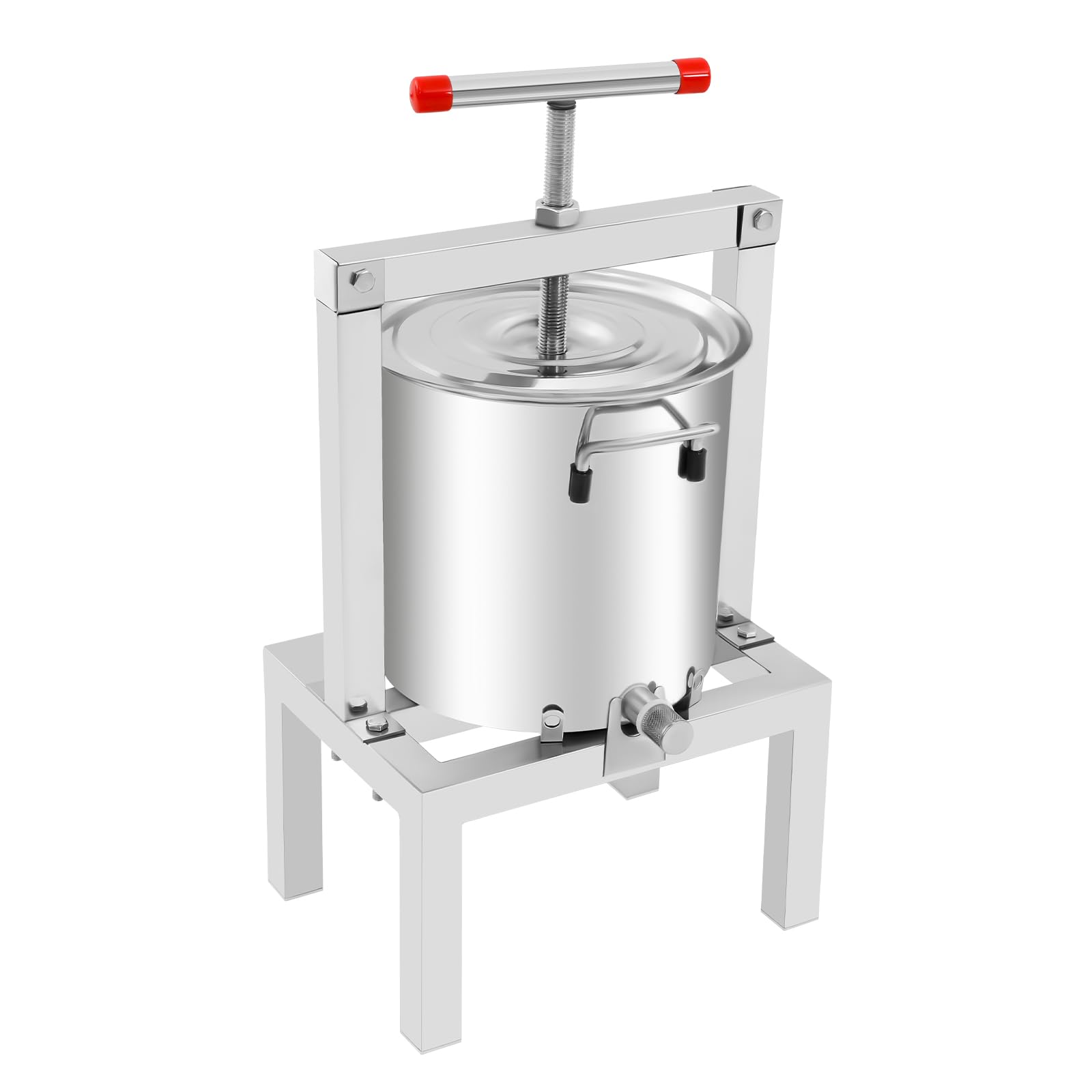 10L Stainless Steel Manual Honey Press Extractor - Beekeeping Equipment for Beeswax & Fruit Juice Extraction | Perfect for Home Brewing, Cider Making & Wine Production