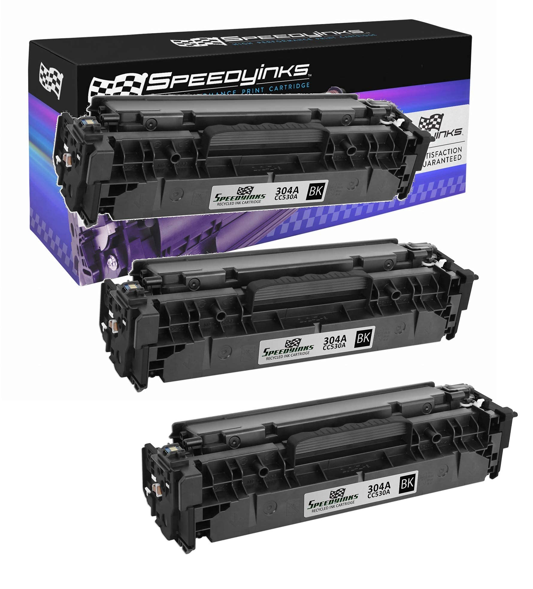 High-Quality Remanufactured HP 304A/CC530A Black Toner Cartridge (3-Pack) - Compatible with HP Color LaserJet CM2320n, CP2025n, CM2320fxi, CM2320nf, CP2025dn, CP2025x - Perfect for Office Printing & High-Volume Documents