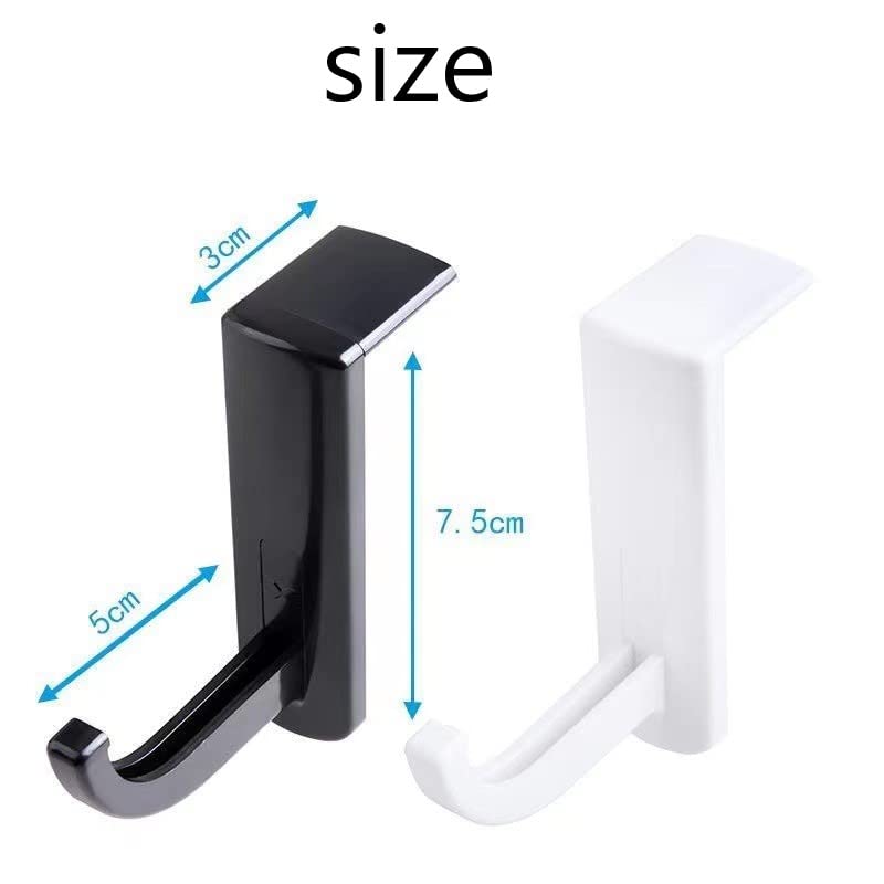 Universal Adjustable Silicone Headphone Hook Holder - No Drilling Required Gaming Headset Accessories for Desk, PC, PS5 & Xbox (Black) - Perfect for Gamers, Office & Home Use