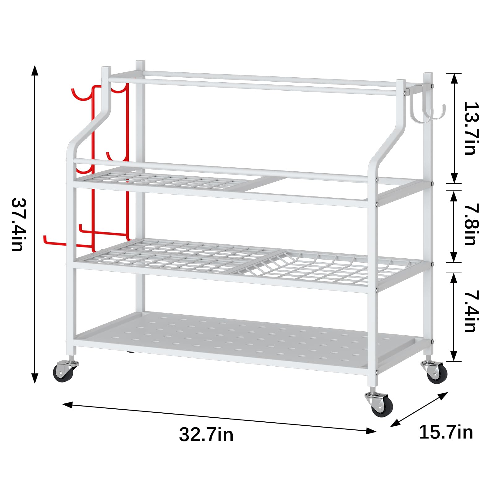 VILAWLENCE Yoga Mat Storage Rack Cart - Multifunctional Home Gym Organizer for Dumbbells, Kettlebells & Jump Ropes - Large Capacity Exercise Equipment Storage Solution for Yoga Mats, Weights & Fitness Gear - Perfect for Home Gym Organization & Workout Space Optimization