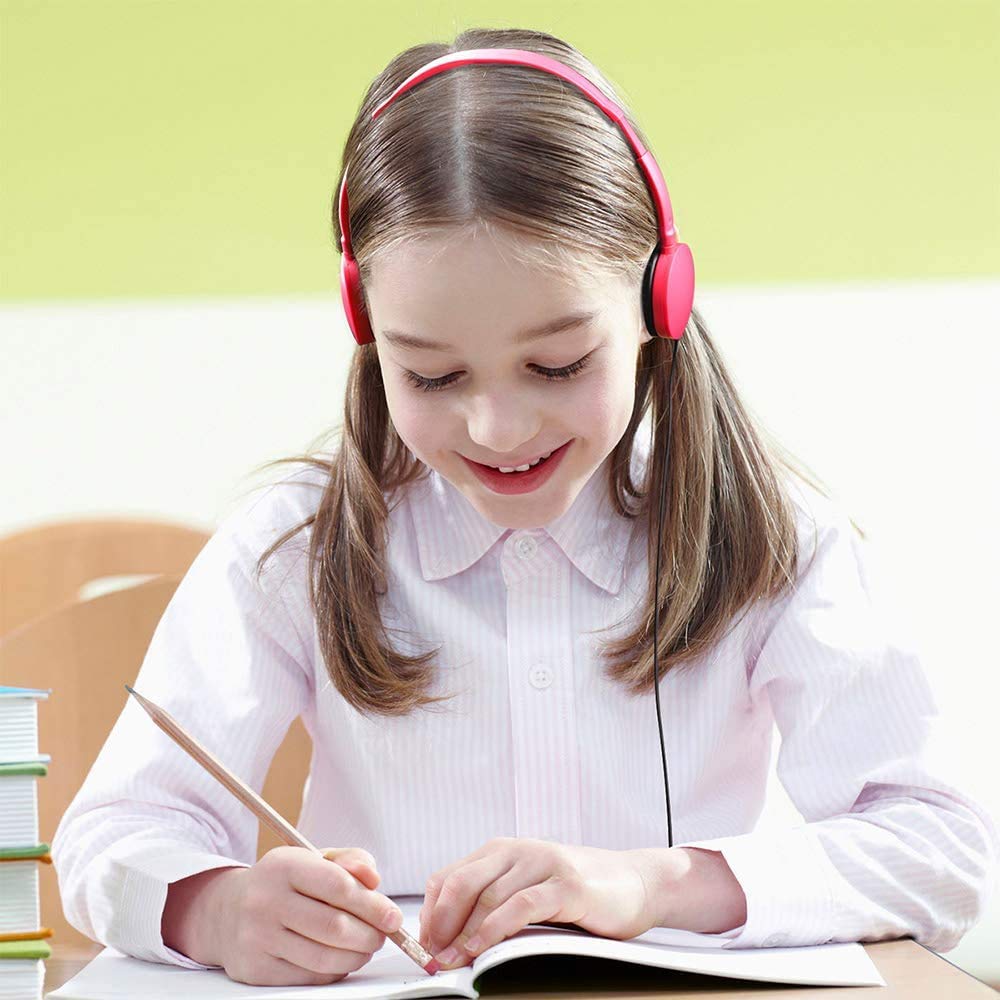 Bulk 6 Pack Kids Headphones for School - Durable Classroom Headphones for Students, Libraries & Labs (6 Mixed Colors) - Perfect for Online Learning, Homeschooling & Educational Activities