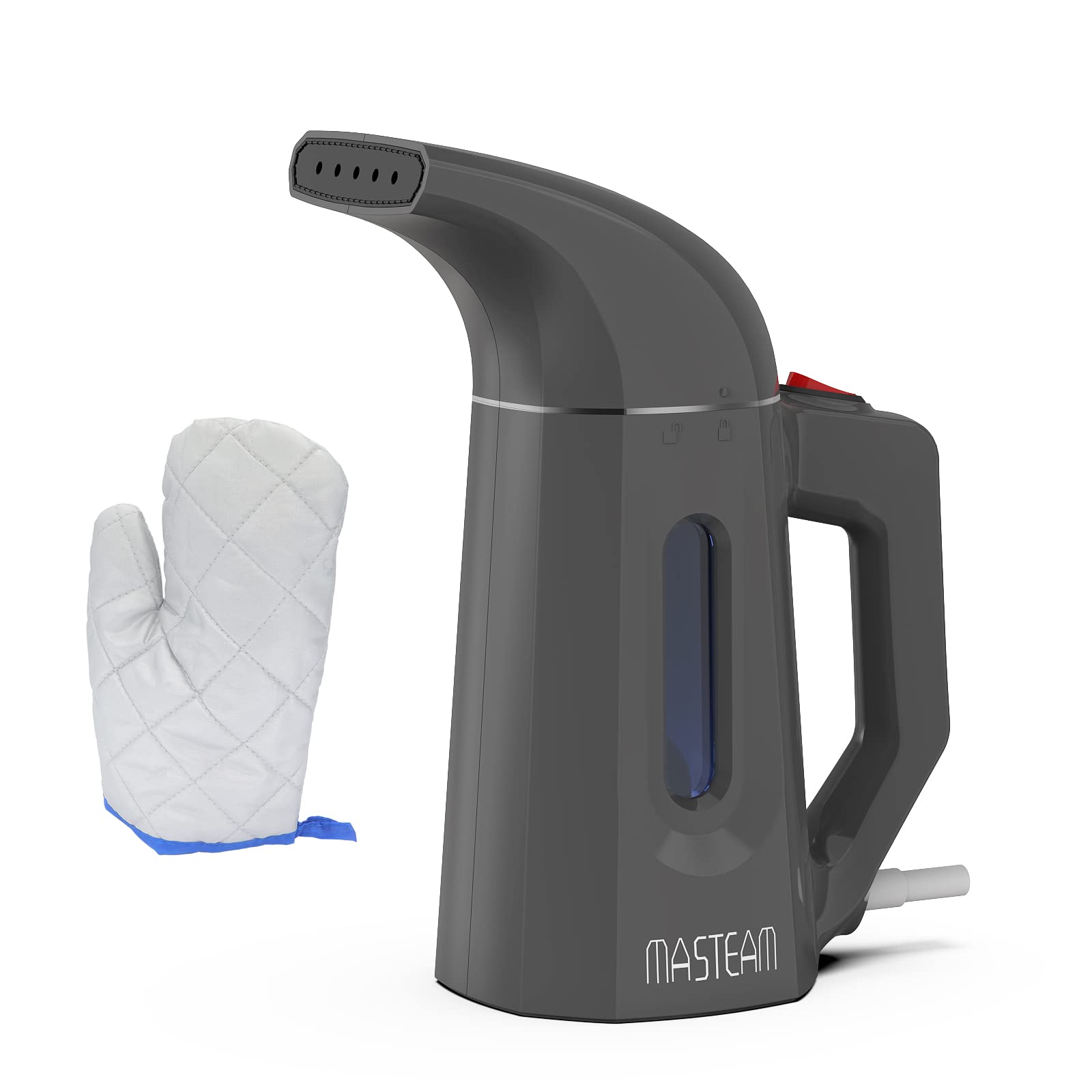 Portable Handheld Garment Steamer for Clothes Wrinkle Remover - 180ML Travel Steamer with Auto Shut-Off for Home, Office & Suitcases - Perfect for Dresses, Shirts & Hats (Grey)