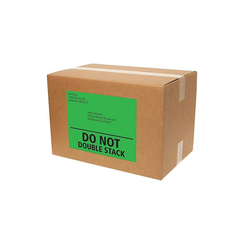 Avery Neon Green Shipping Labels for Laser Printers, 8.5