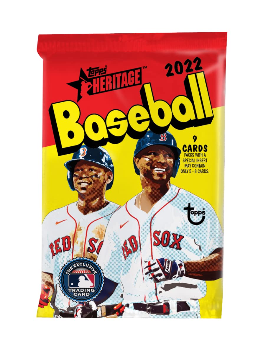 2022 Topps Heritage Baseball Value Box - 100+ Trading Cards, Rookies & Inserts | Collect, Trade & Play | Perfect for Baseball Fans & Card Collectors