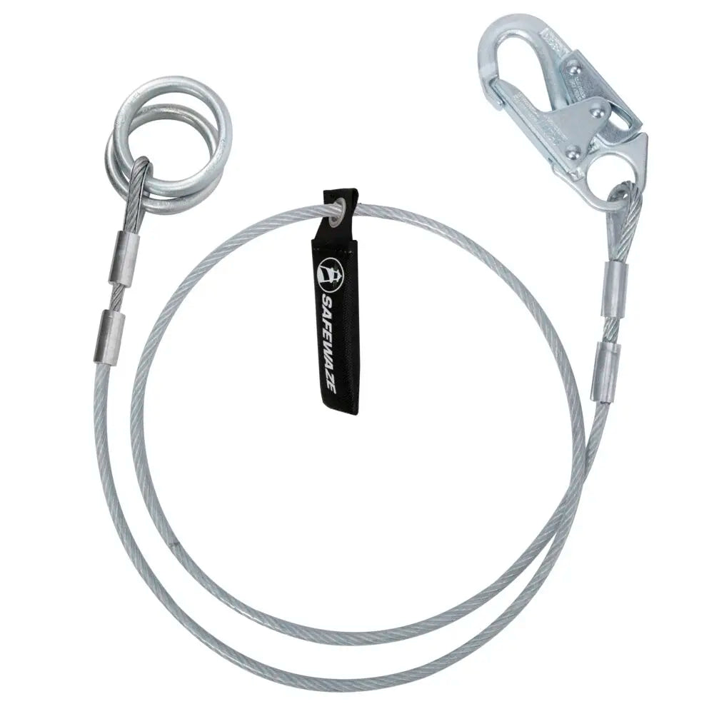 3'/6'/8'/10' Heavy Duty Cable Sling Anchor with Snap Hook - Secure Tie Down Straps for Towing, Lifting & Rigging - Perfect for Construction, Marine & Off-Road Use