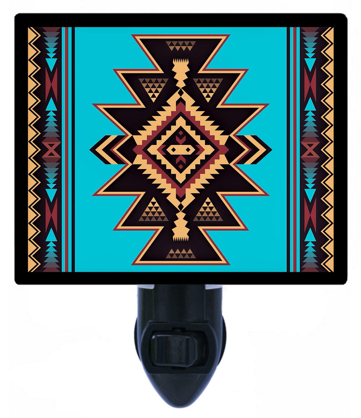 Southwest Native American Pattern Decorative Photo Night Light - Perfect for Bedroom, Nursery, and Home Décor