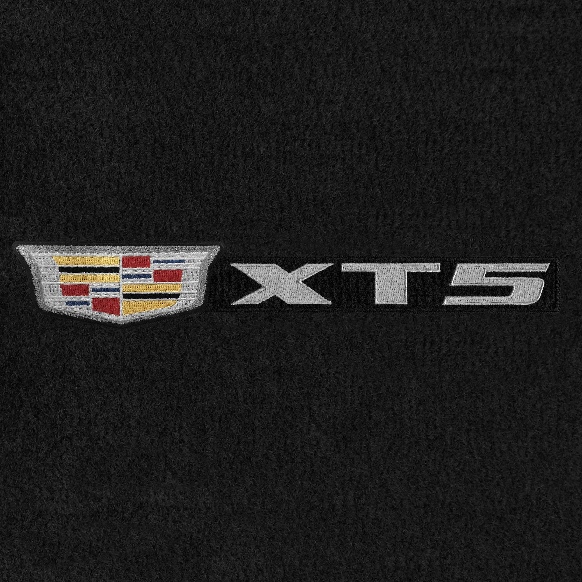 Premium Custom-Fit Carpeted Floor Mats for Cadillac XT5 2017-2023 | Luxury Car Floor Liners with XT5 Logo (3-Piece Set, Charcoal) - Perfect for All-Weather Protection & Enhanced Interior Style