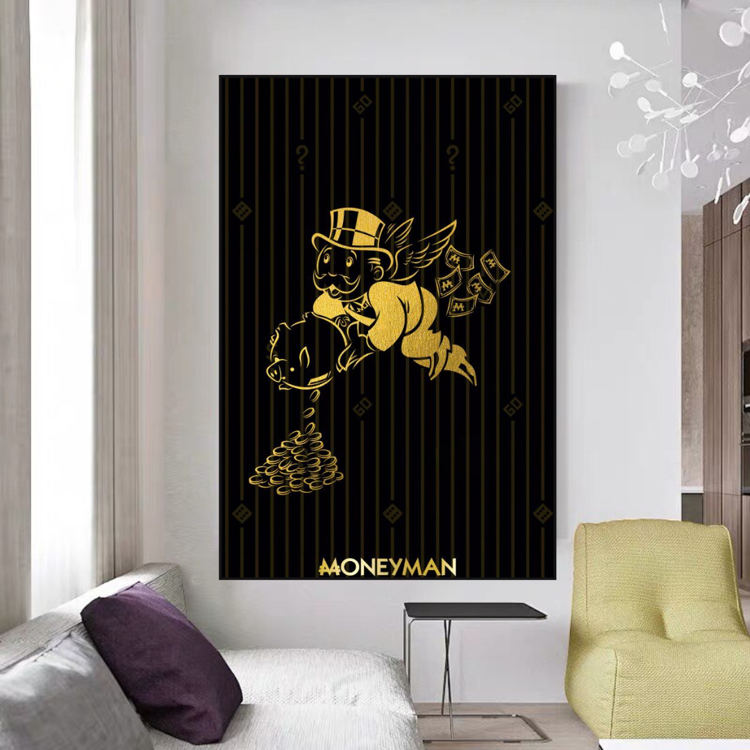 Alec Monopoly Exclusive Art Collection - Limited Edition Money Man Angel Paintings for Home & Office Decor