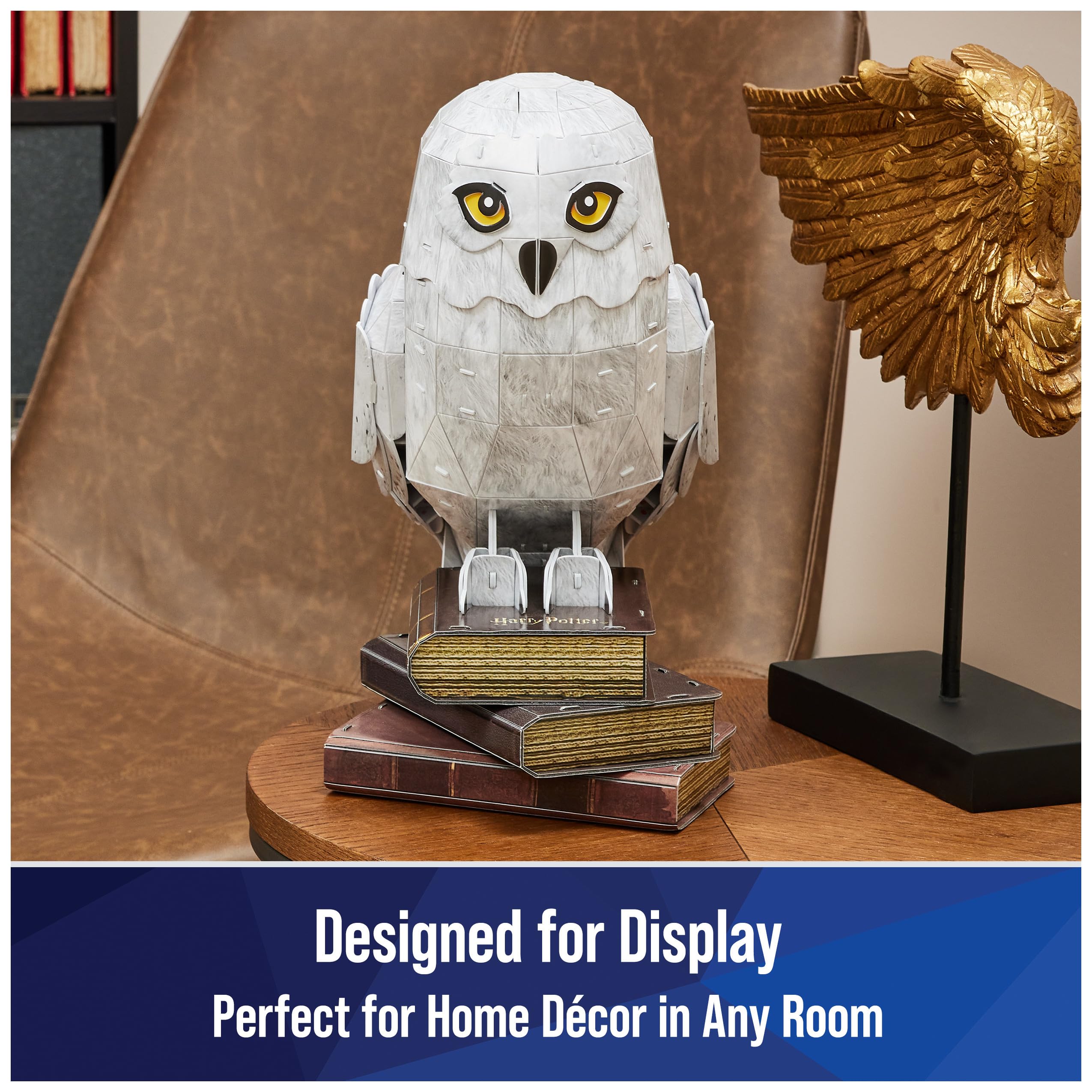 Harry Potter Hedwig 3D Puzzle Building Kit - 118 Piece Collectible Model for Adults & Teens (Ages 12+) - DIY Owl Desk Decor & Gift for Fans - Perfect for Home Office Display & Harry Potter Themed Parties