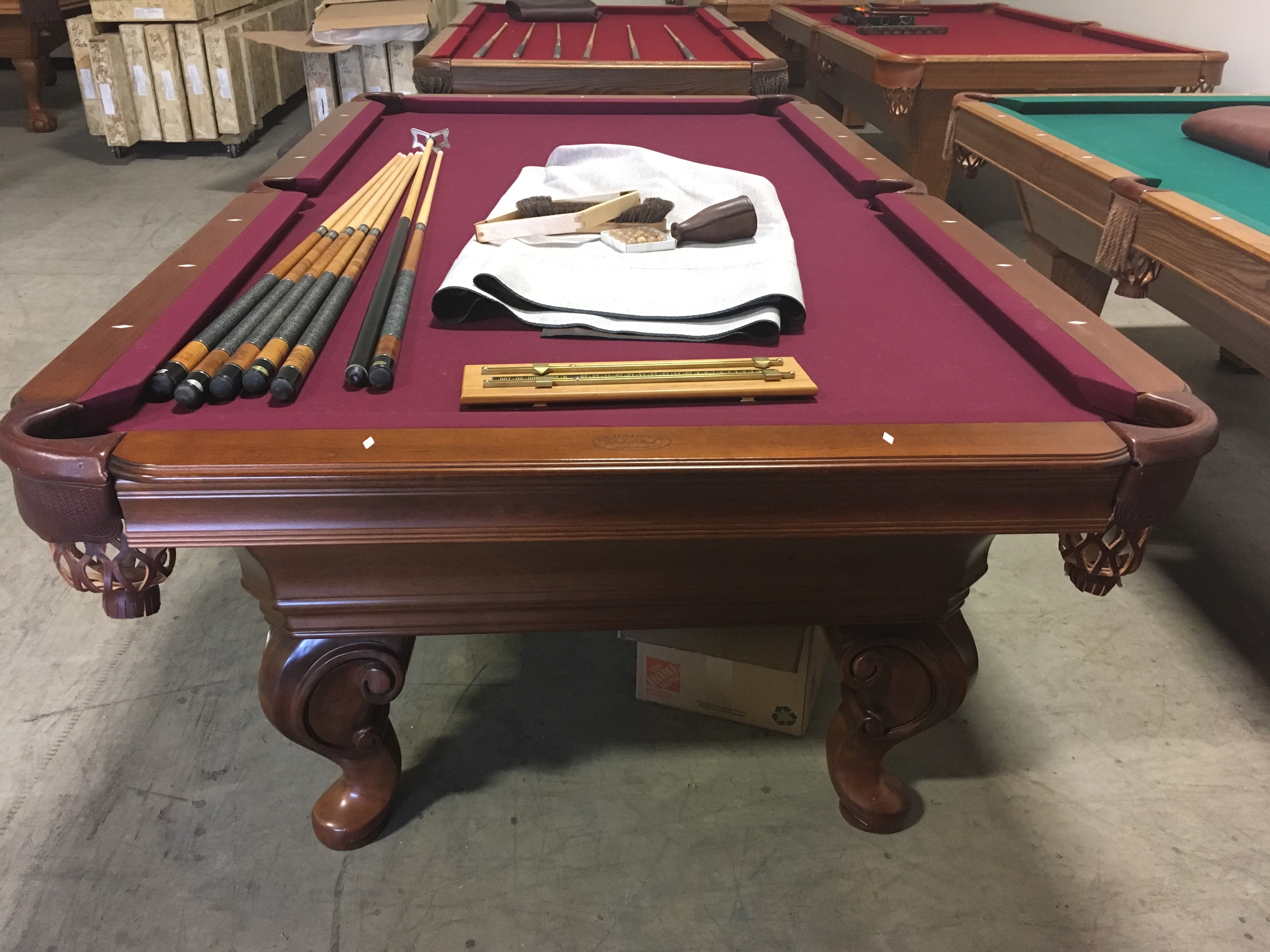 Olhausen Seville Pool Table - Professional 8-Foot Billiard Table for Home Game Room, Bar & Entertainment | Perfect for Family Fun & Competitive Play