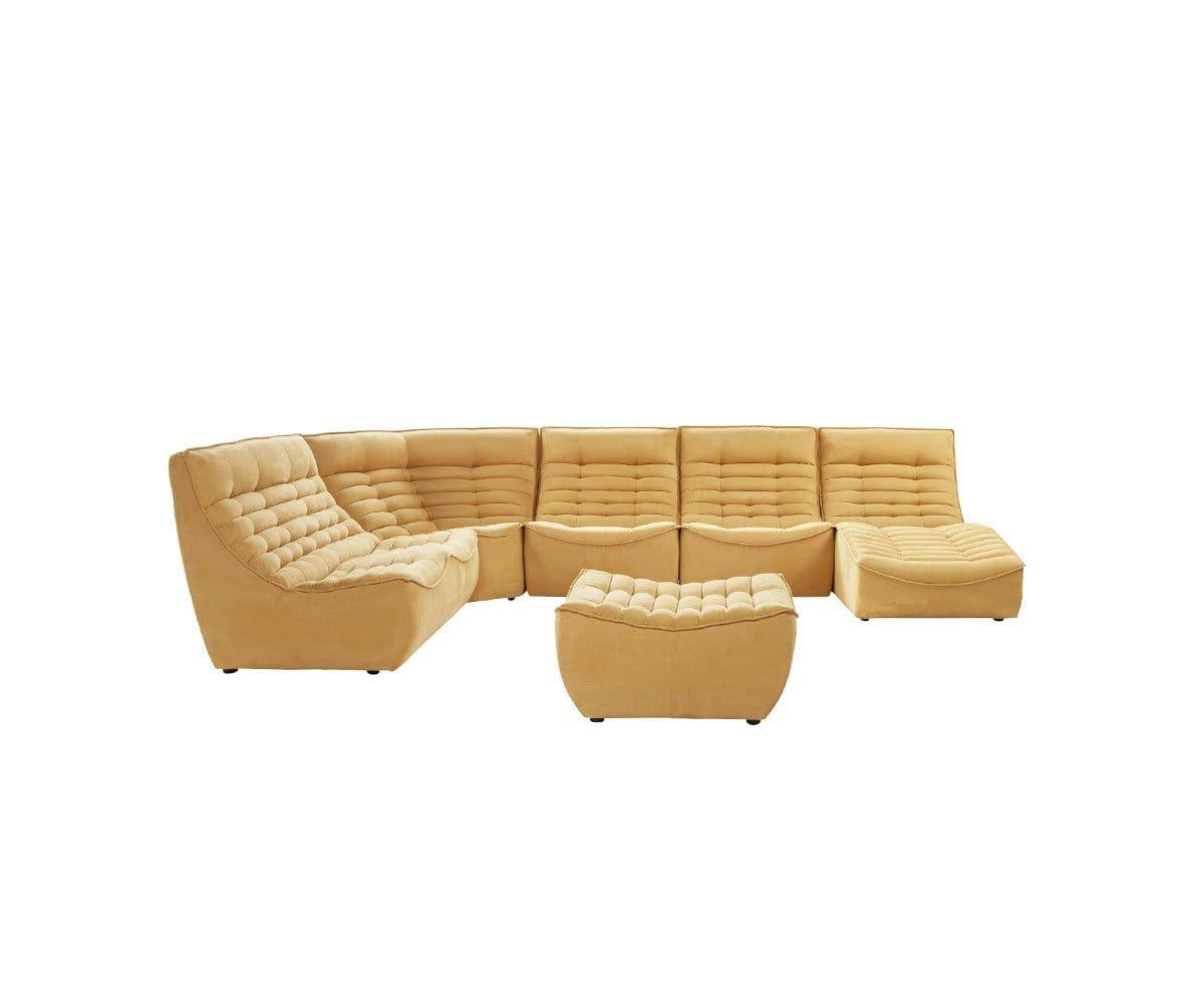 Diego 6-Piece Modular Sectional Sofa Set - Modern L-Shaped Couch with Reversible Chaise for Living Room, Lounge & Family Room - Comfortable & Stylish Home Furniture