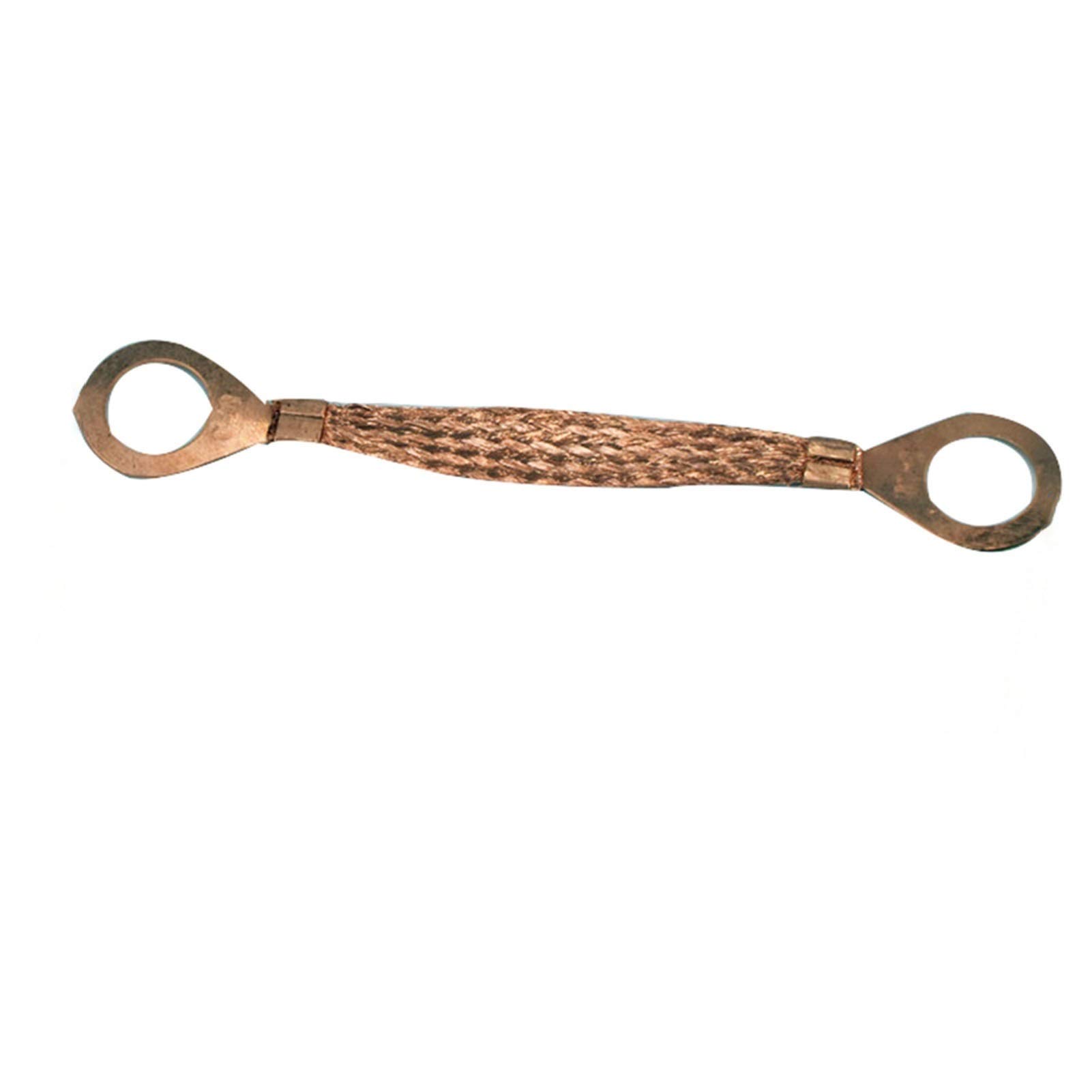 High Conductivity 150mm Copper Braided Strap - 6 Square Pure Copper Flange Grounding Wire for Anti-Static Protection | Electrical Equipment, Solar Panels, Industrial Machinery Grounding Solution