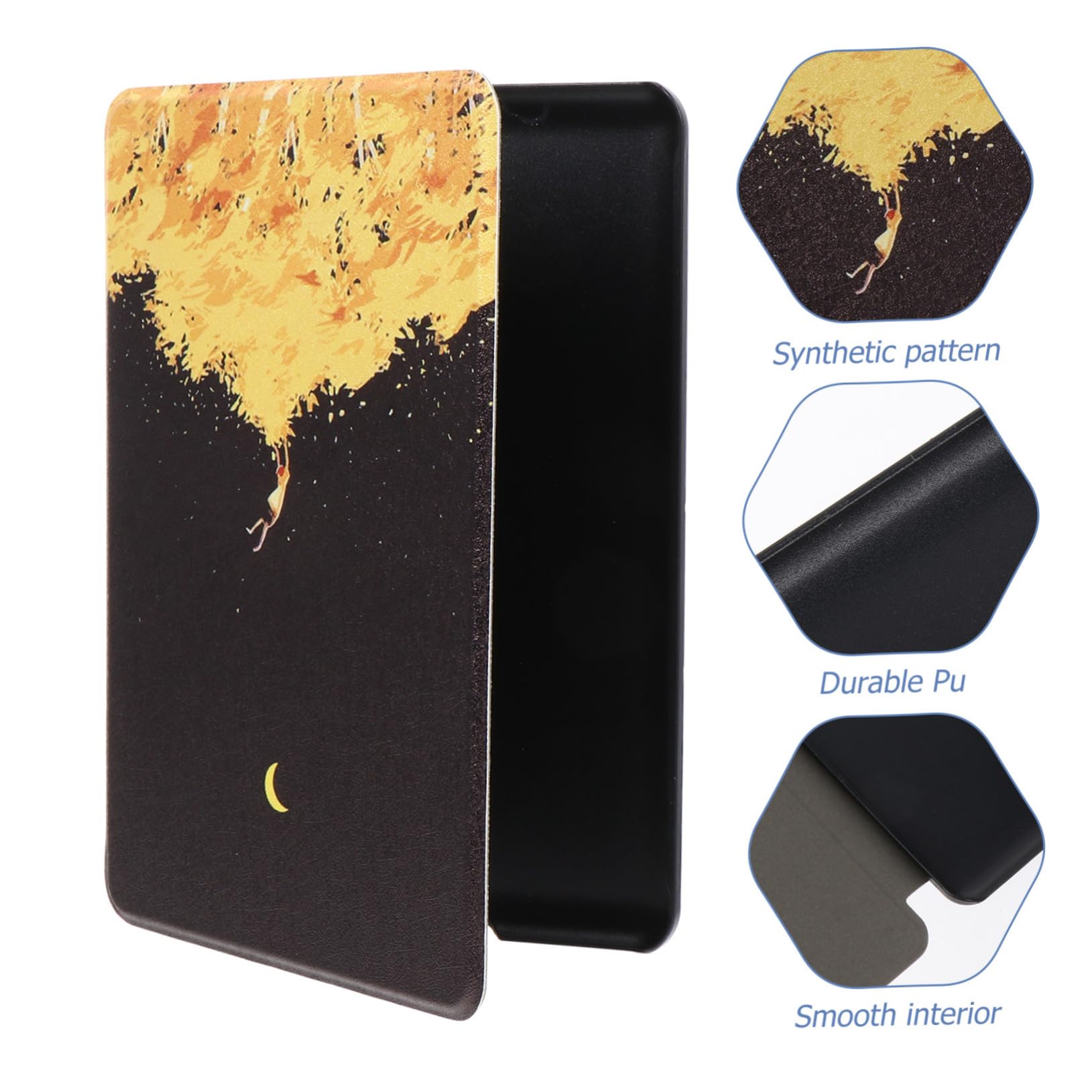 UKCOCO 8-Piece Protective Case Set for E-Readers - Premium Imitation Leather Shell Cover with Auto Wake/Sleep Function - Compatible with Kindle, Nook, Kobo & More Ebook Readers - Perfect for Travel, Reading & Daily Protection