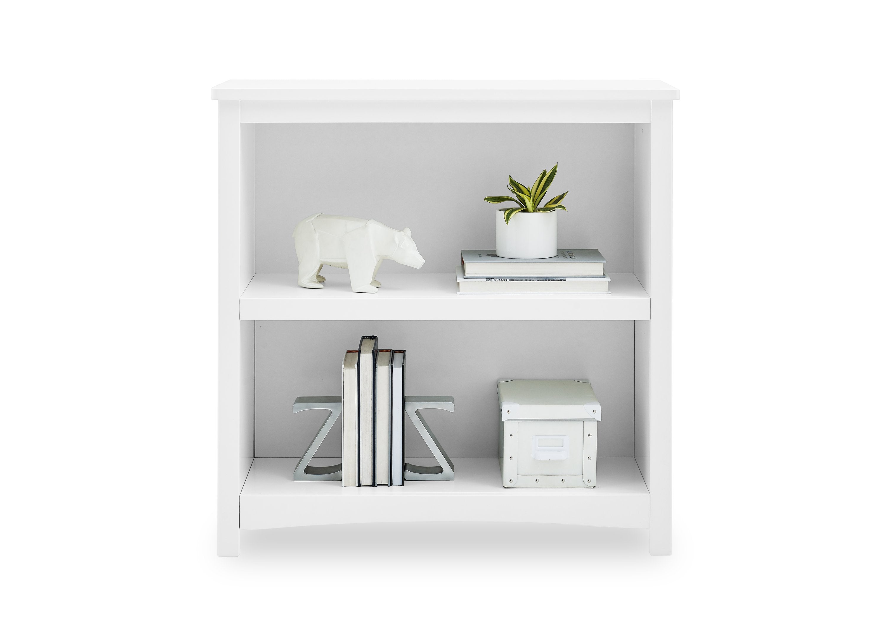Universal 2 Shelf Bookcase - Sturdy Wooden Storage Shelf for Books, Toys & Decor | Perfect for Living Room, Bedroom, Office & Dorm Organization